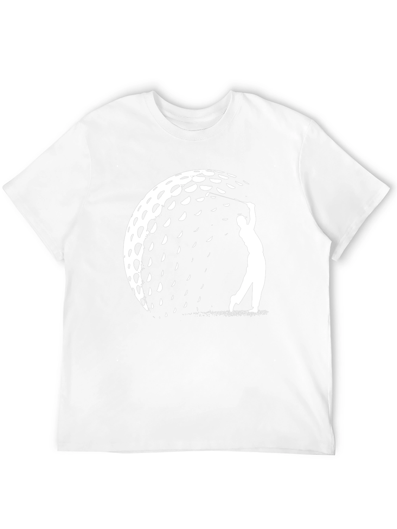 Golf Ball Silhouette Graphic Tee - Golfer Gift
