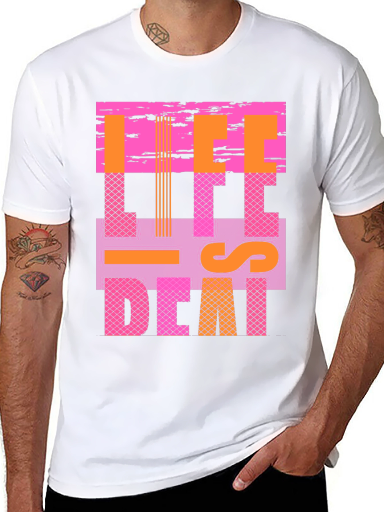 Retro-Inspired Graphic Tee - Life is Decadent