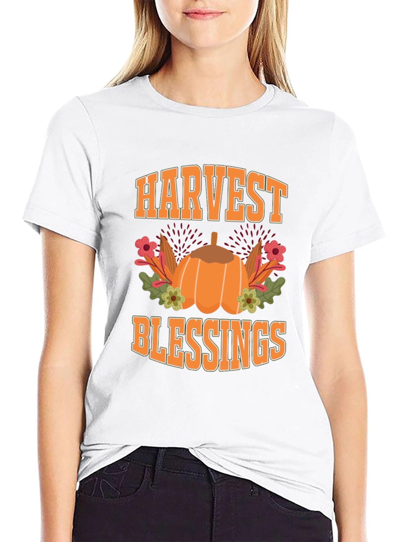 Harvest Blessings Pumpkin Graphic Tee
