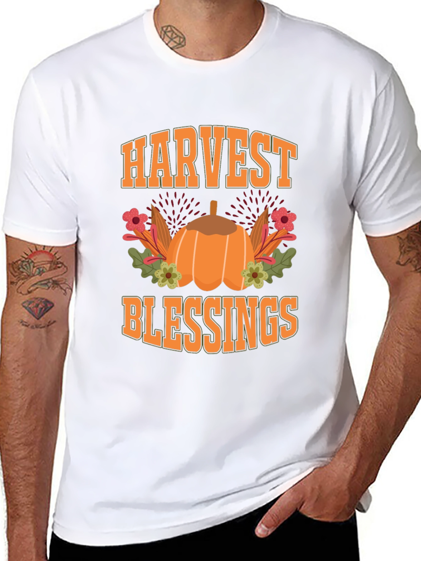 Harvest Blessings Pumpkin Graphic Tee