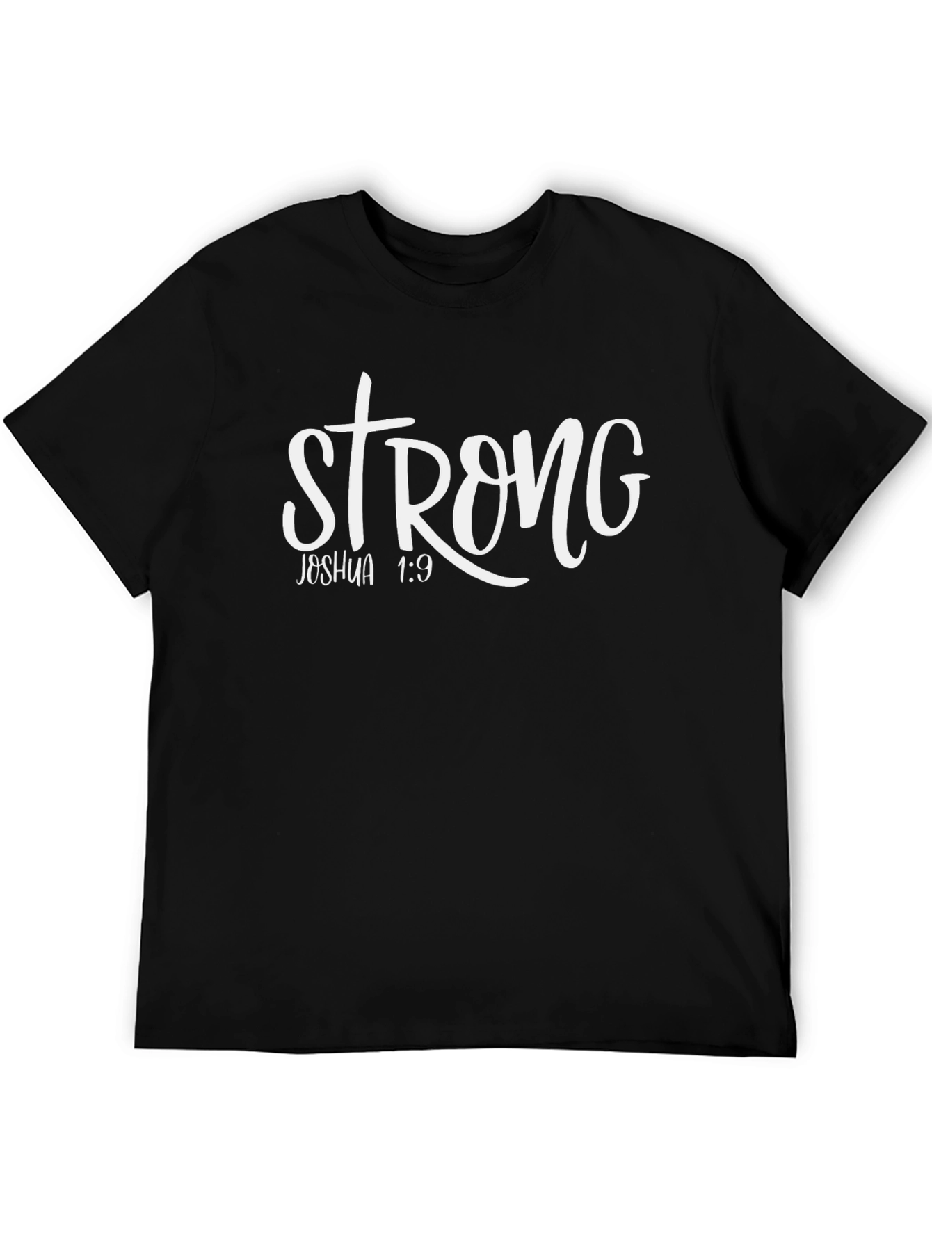 Strong Joshua 1:9 Graphic Tee - Black