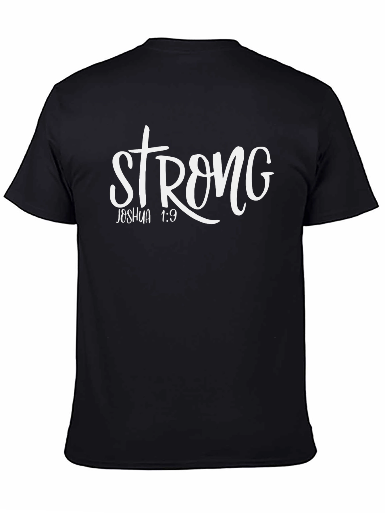 Strong Joshua 1:9 Graphic Tee - Black