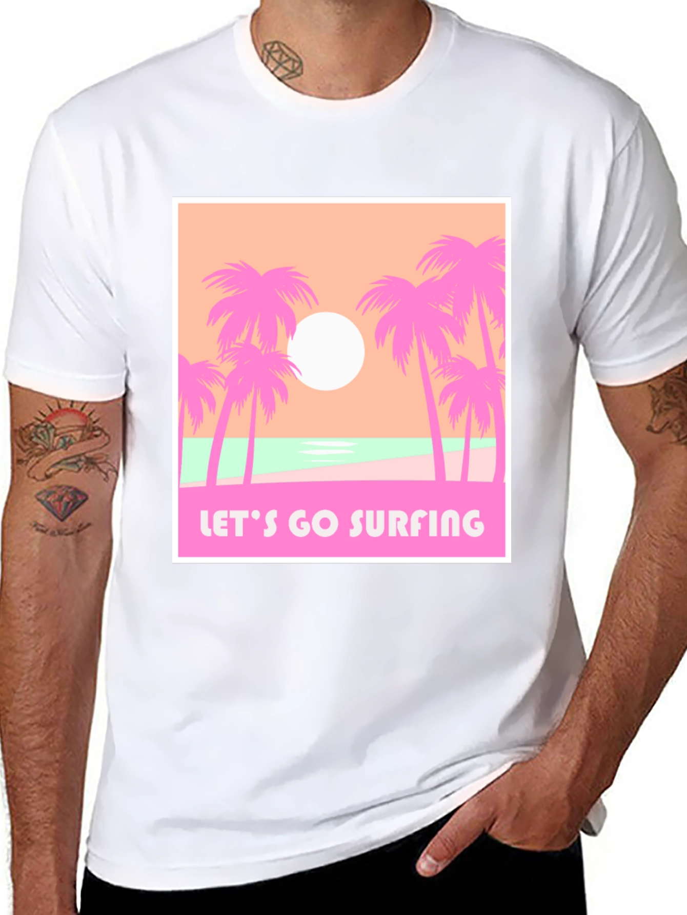 Lets Go Surfing Graphic Tee