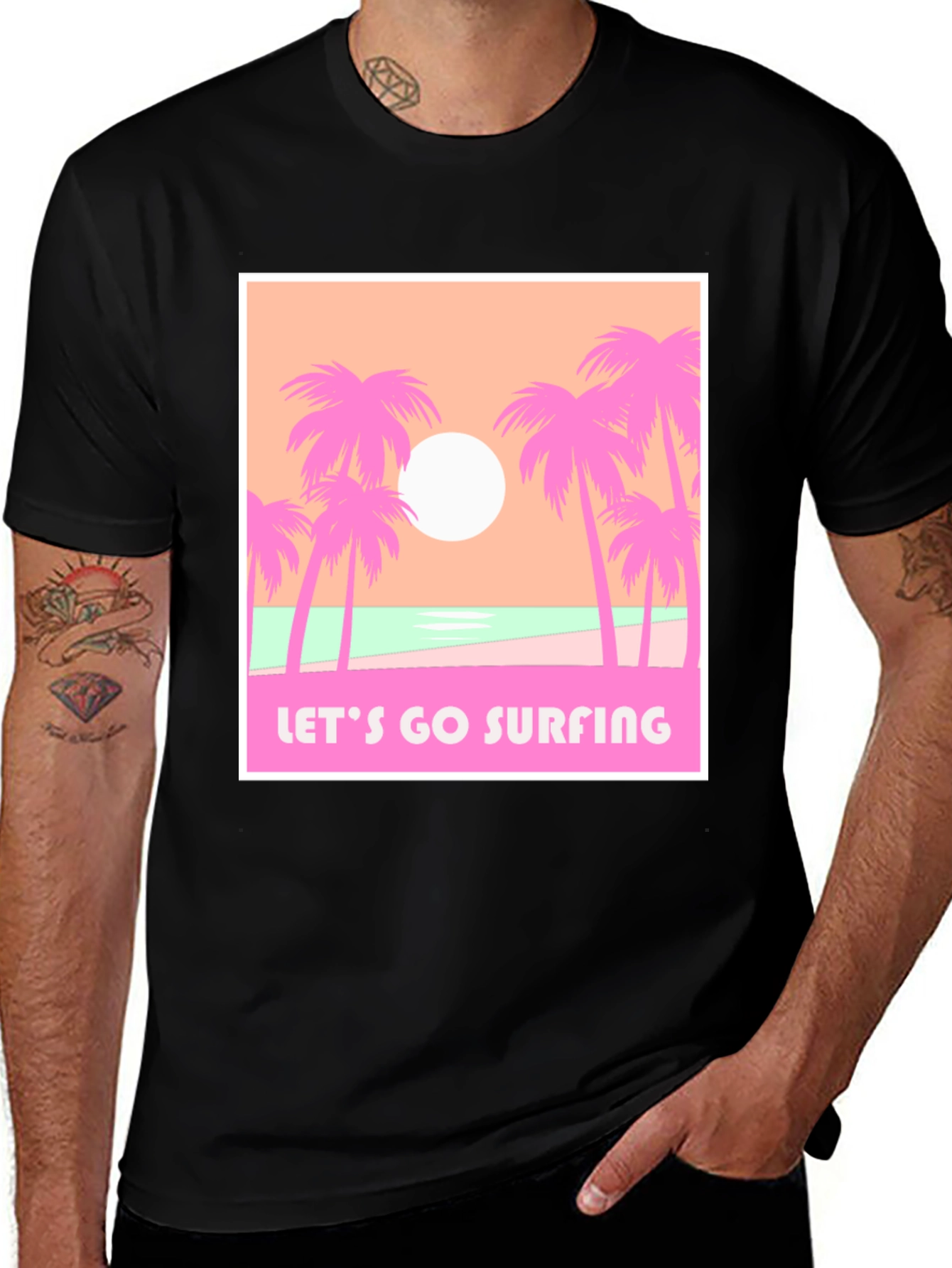 Lets Go Surfing Graphic Tee