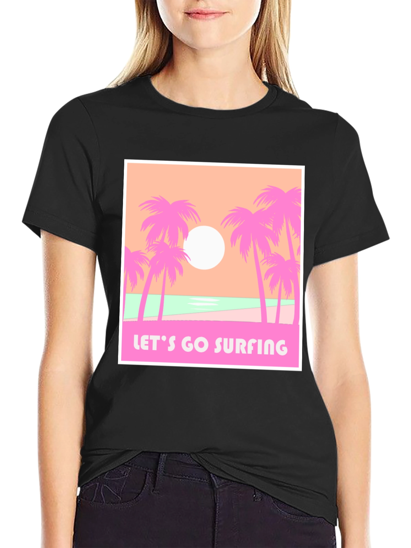 Lets Go Surfing Graphic Tee