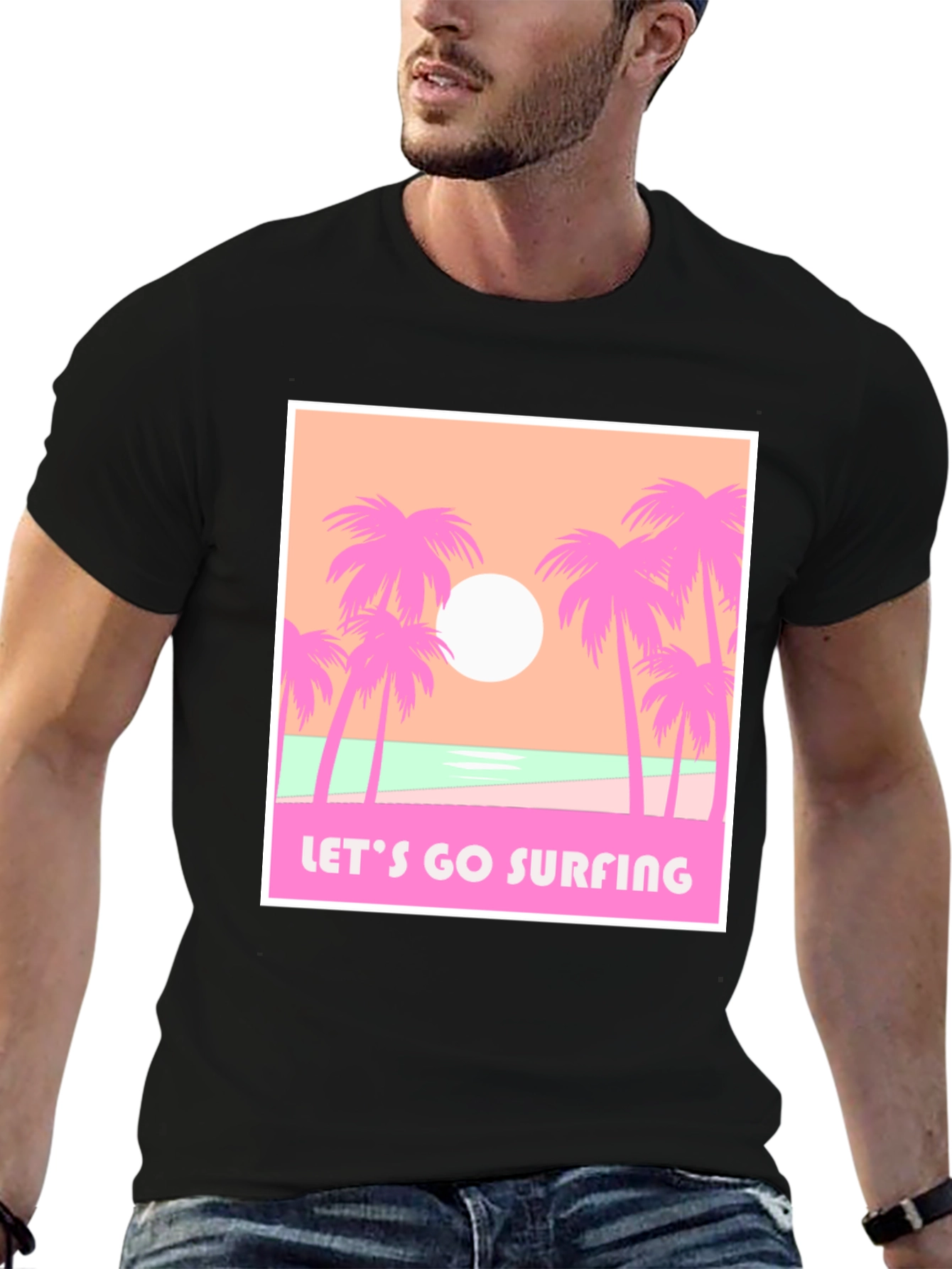 Lets Go Surfing Graphic Tee