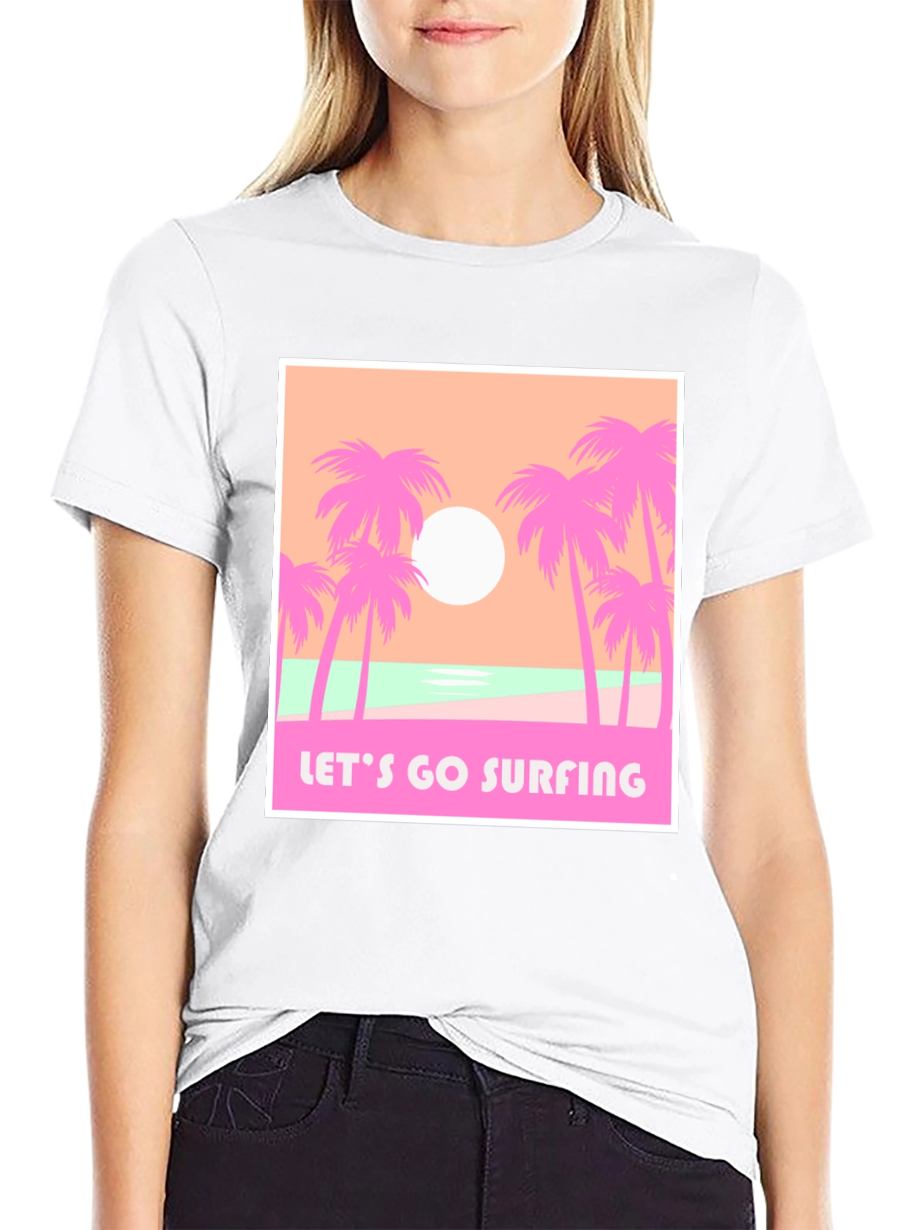 Lets Go Surfing Graphic Tee