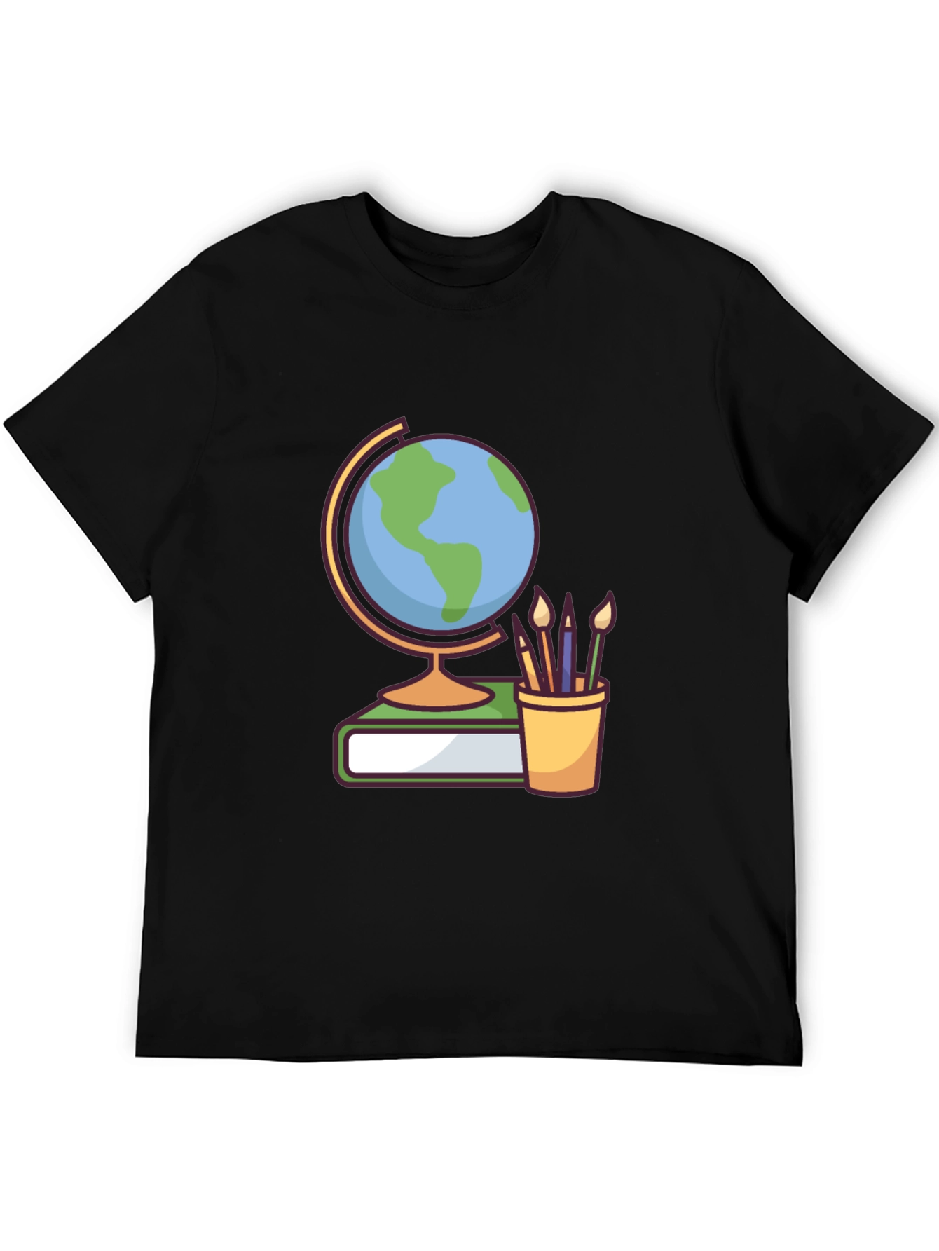 Globe & Art Supplies Graphic Tee - Black