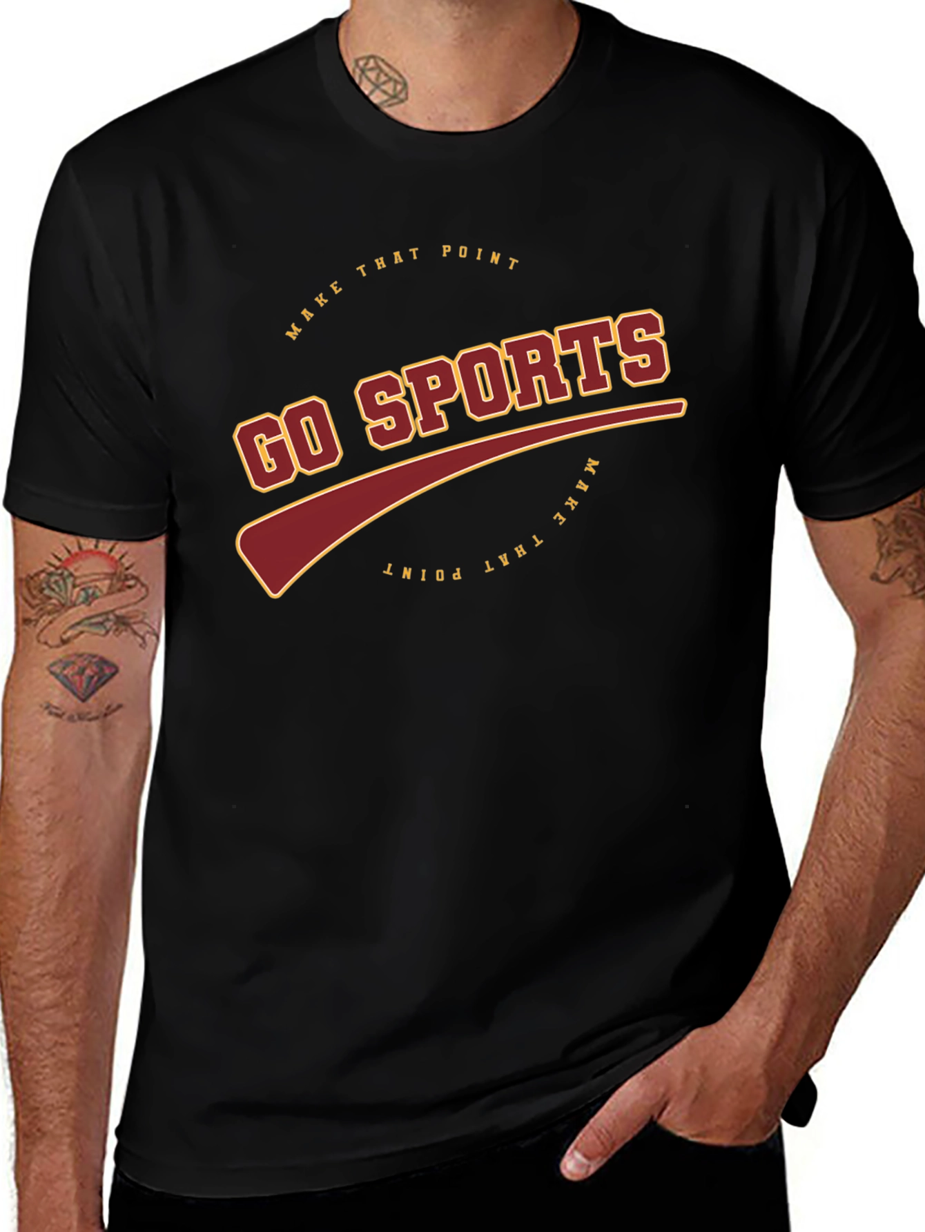 Go Sports Black T-Shirt - Premium Graphic Tee