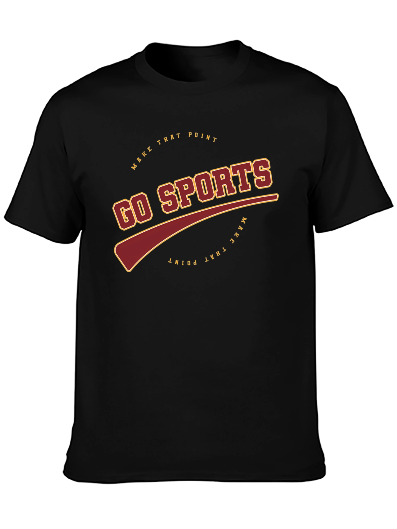 Go Sports Black T-Shirt - Premium Graphic Tee