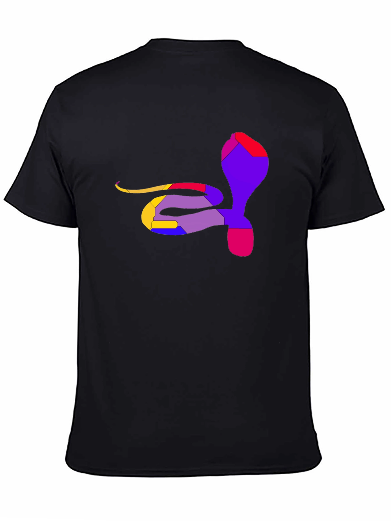 Abstract Cobra Graphic Tee - Mens Black T-Shirt