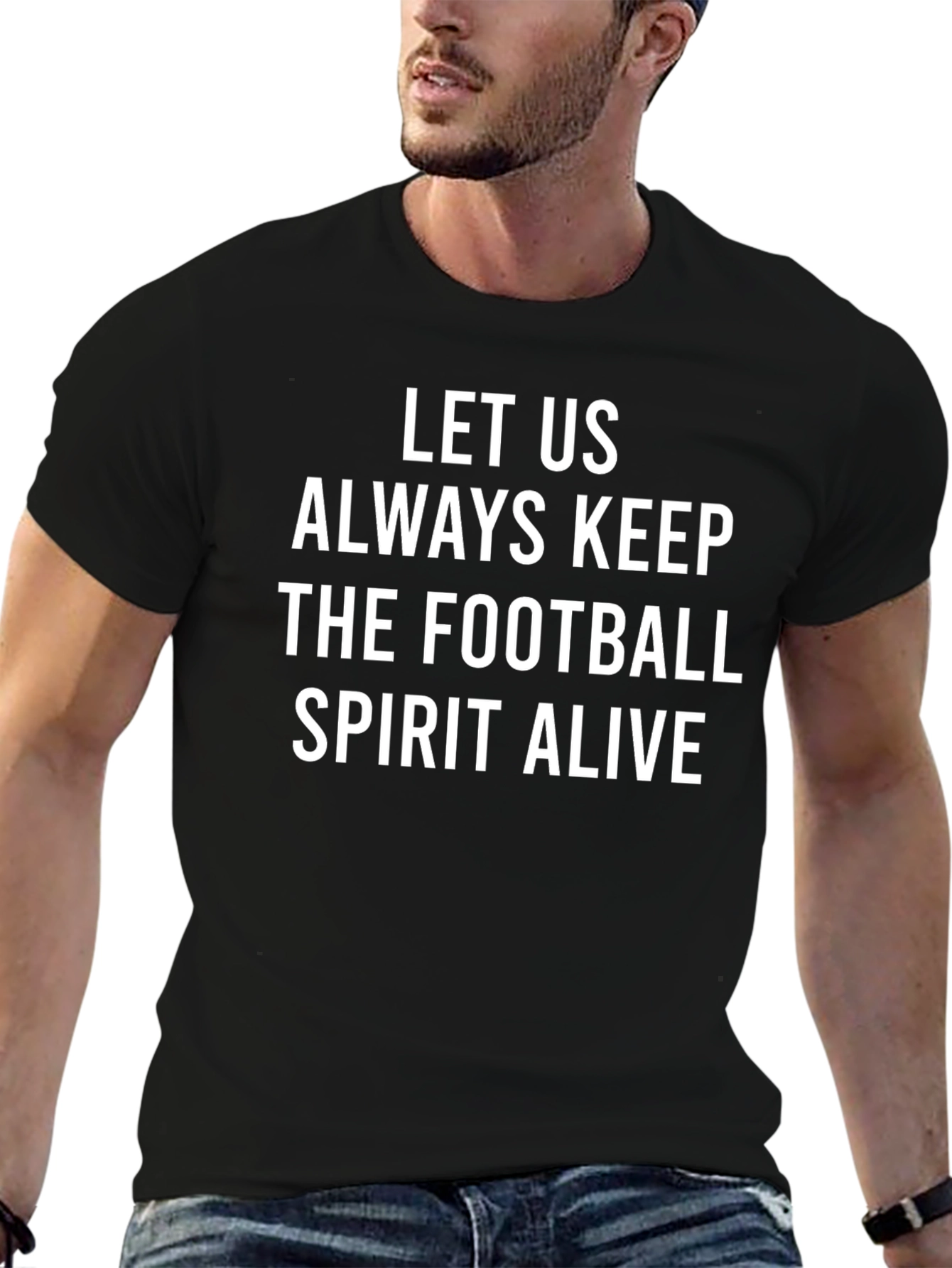 Football Spirit Graphic Tee - Soft Cotton T-Shirt