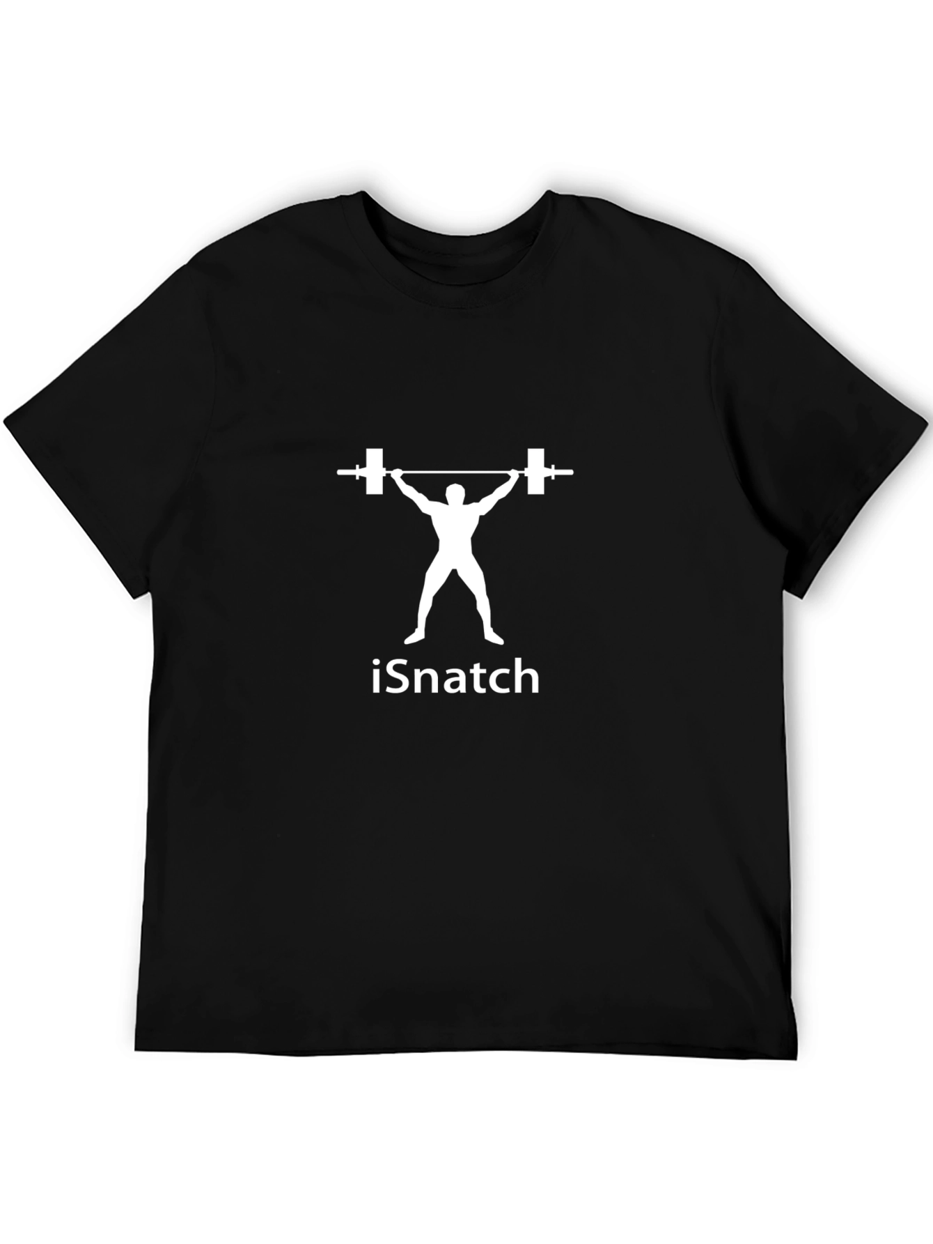 iSnatch Black T-Shirt - Weightlifting Design