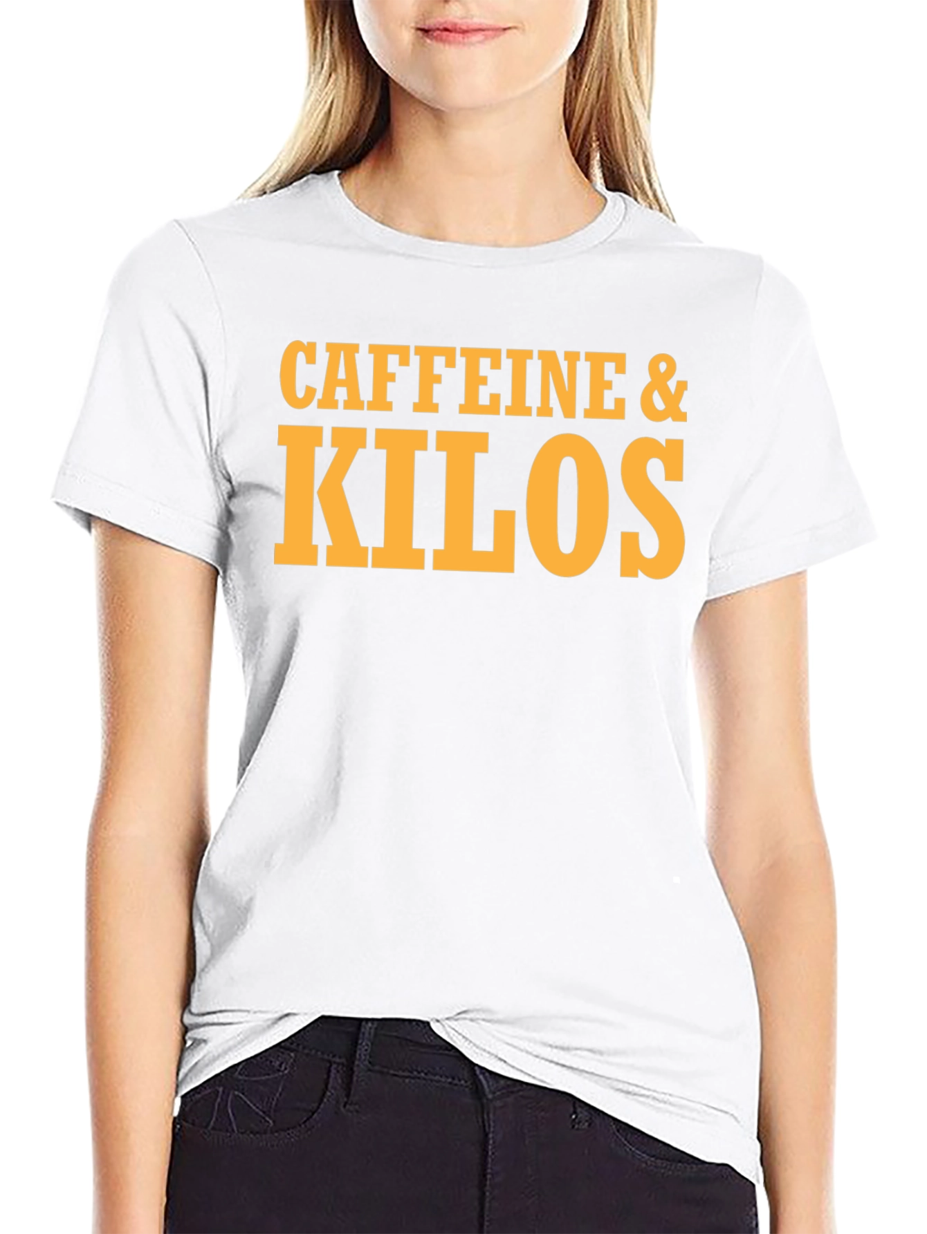 Caffeine & Kilos Black Graphic T-Shirt