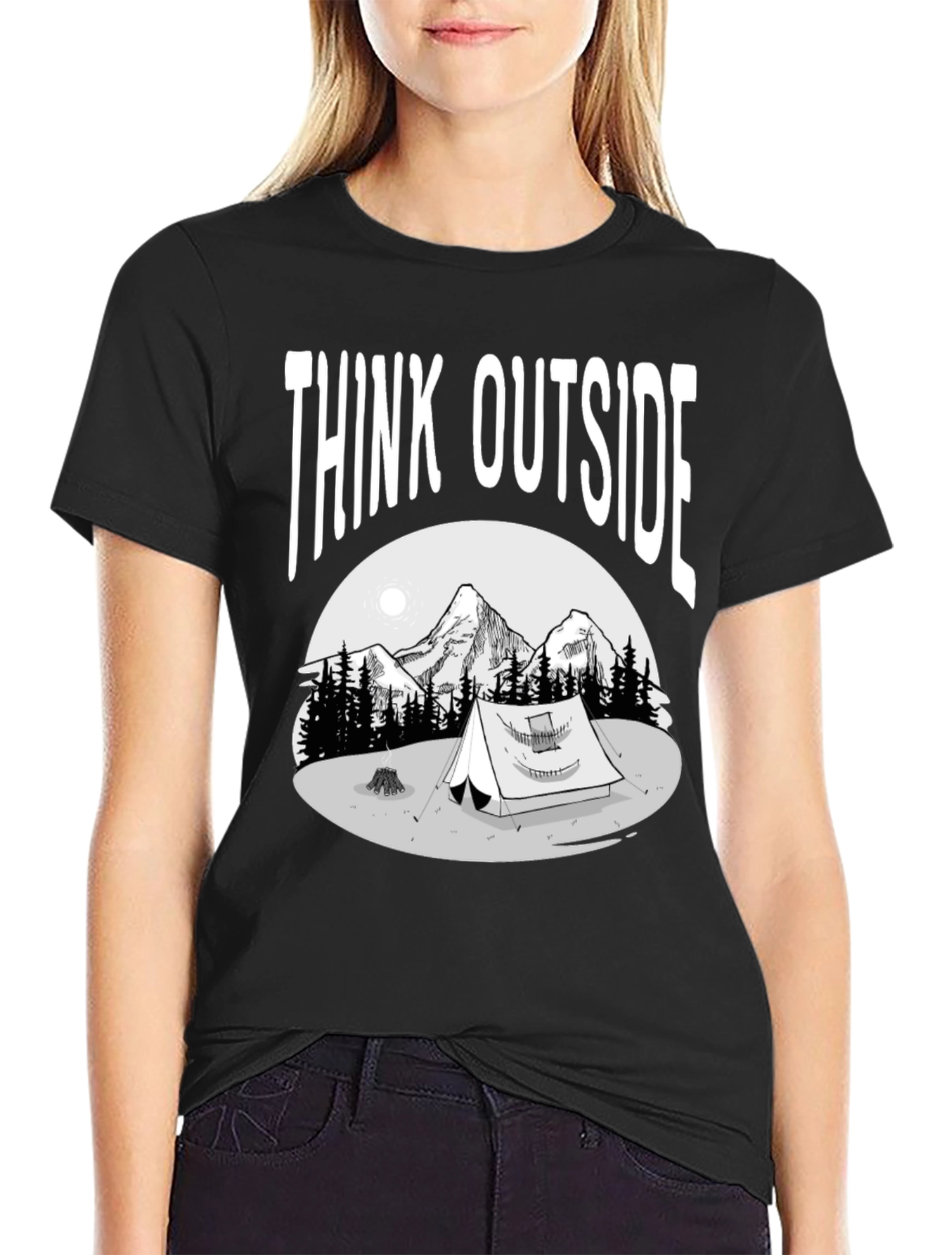 Think Outside T-Shirt - Adventure Camping Tee