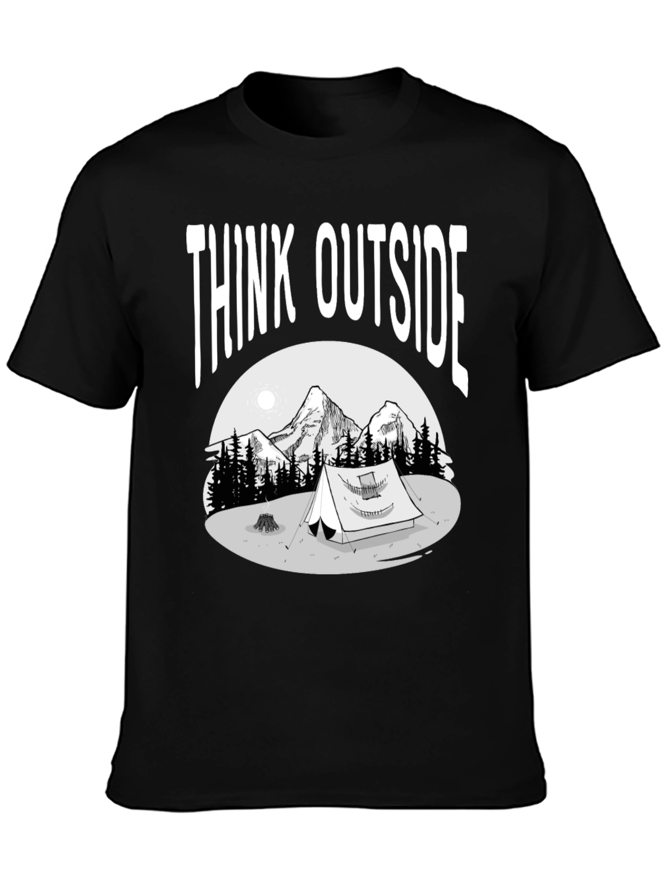 Think Outside T-Shirt - Adventure Camping Tee