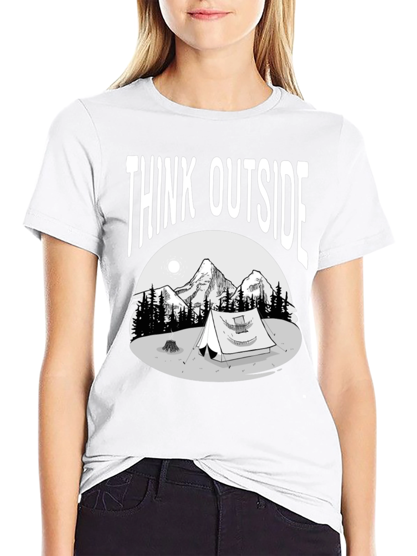 Think Outside T-Shirt - Adventure Camping Tee