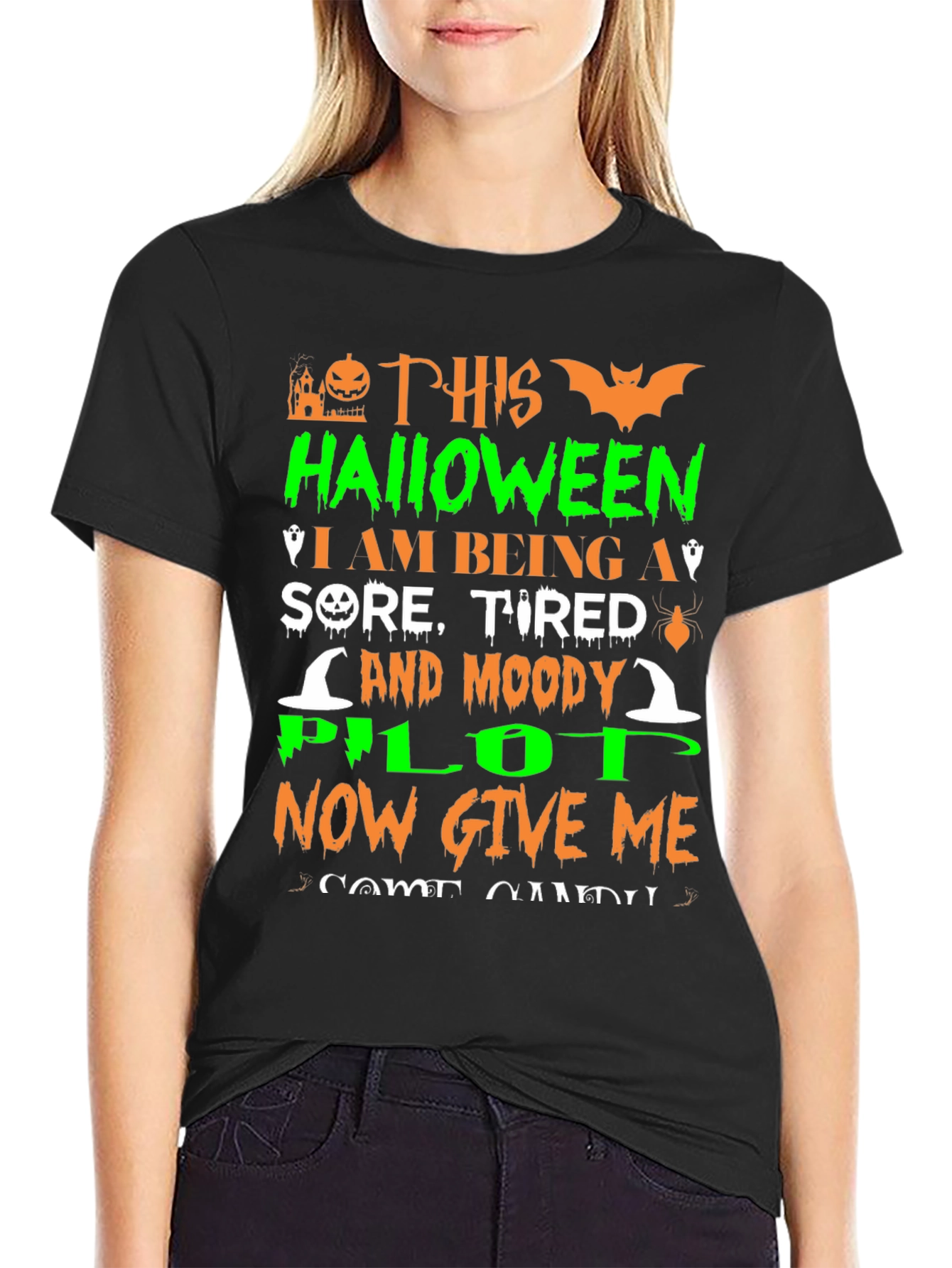 Halloween Pilot T-Shirt - Sore Tired and Moody