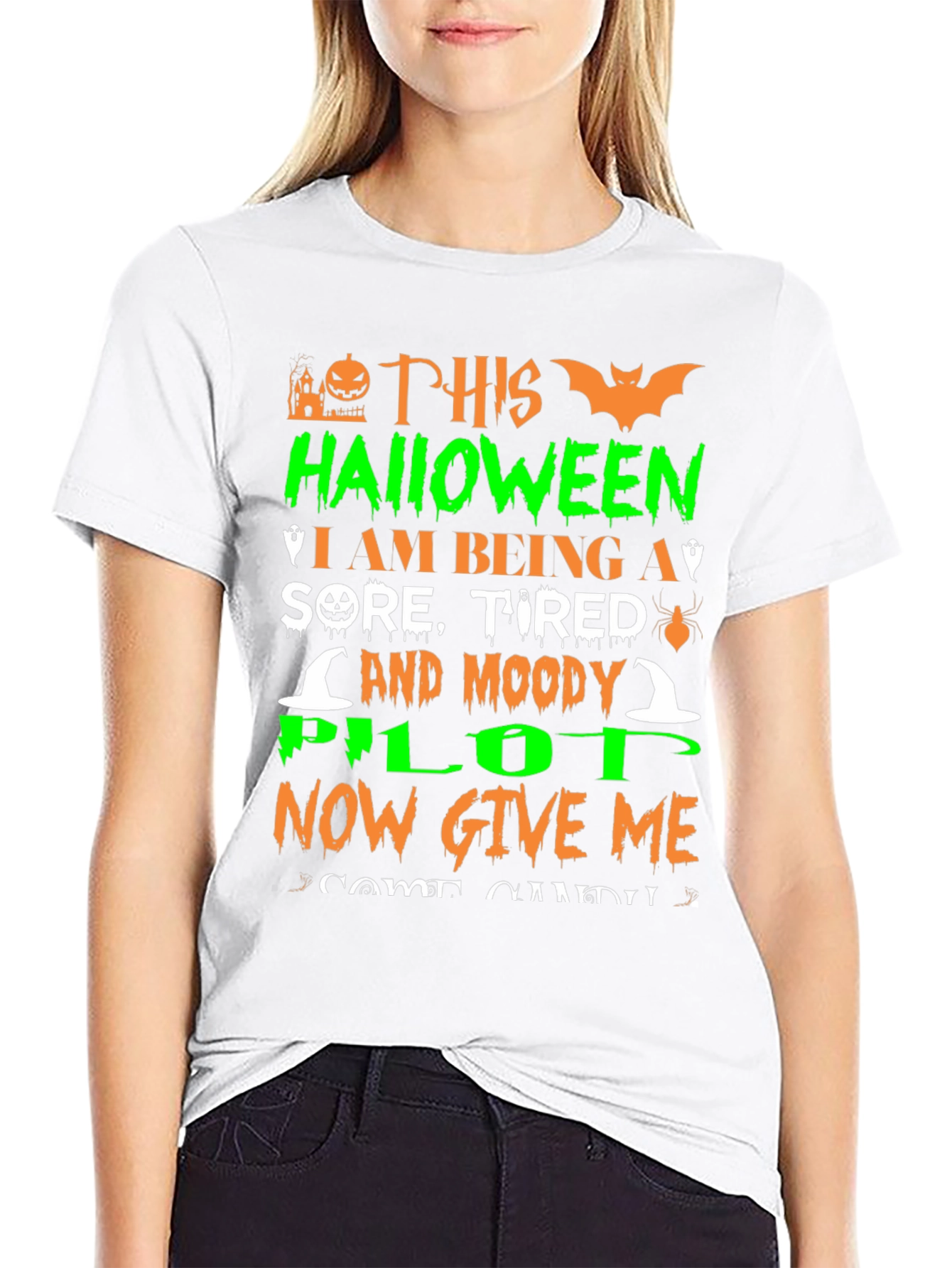 Halloween Pilot T-Shirt - Sore Tired and Moody