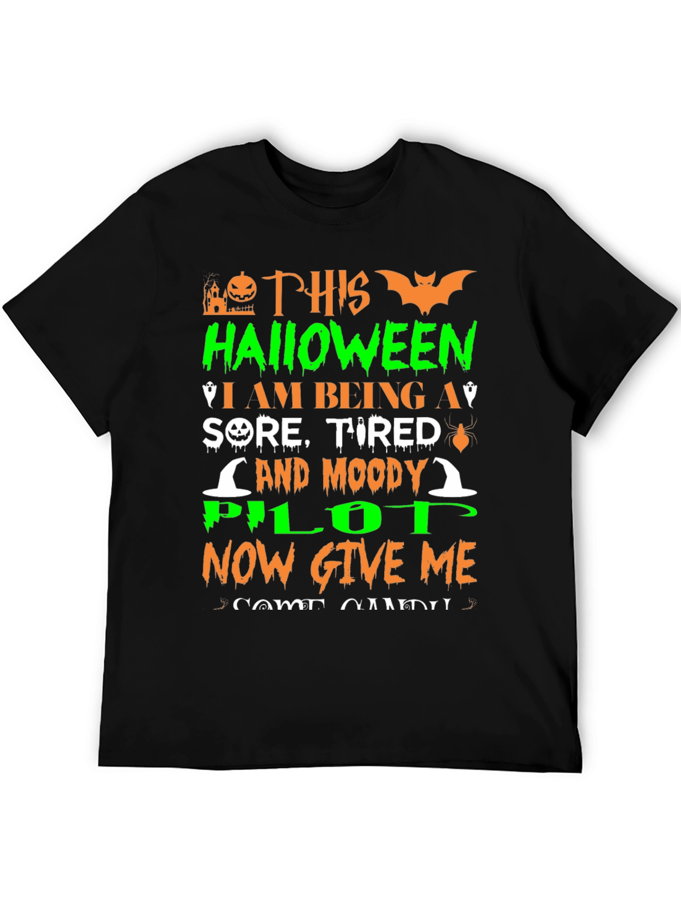 Halloween Pilot T-Shirt - Sore Tired and Moody