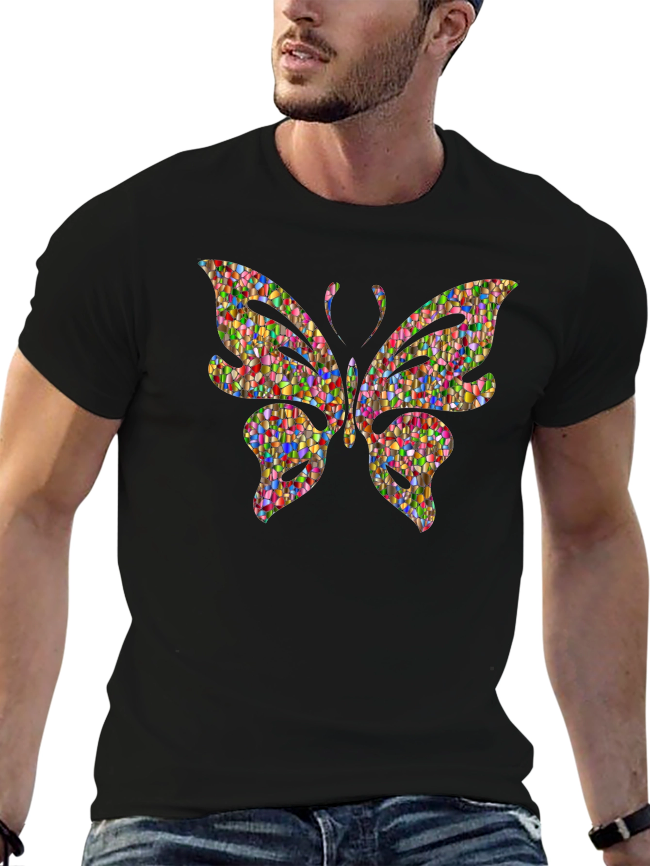 Butterfly Mosaic Graphic T-Shirt