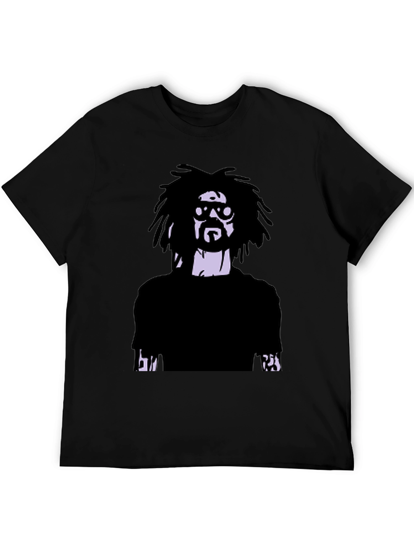Cool Graphic Tee - Mans Printed Black T-Shirt