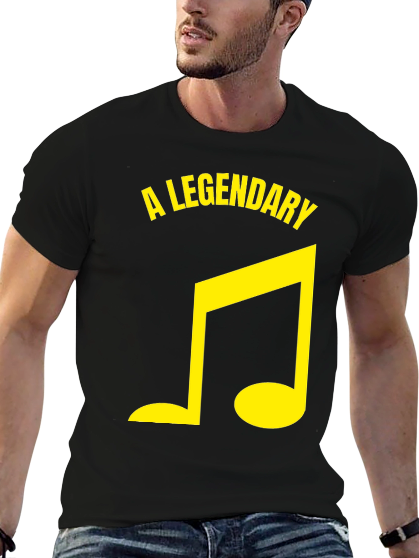 Legendary Music Note Graphic Tee - Black