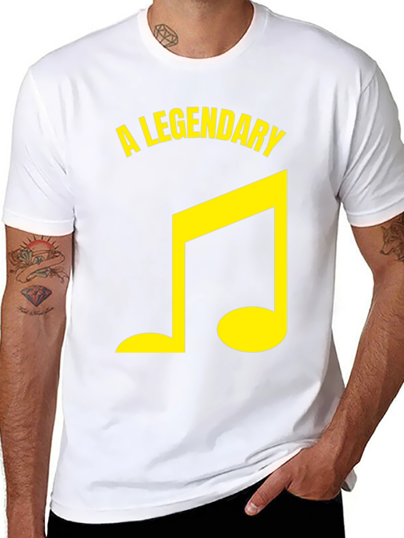 Legendary Music Note Graphic Tee - Black