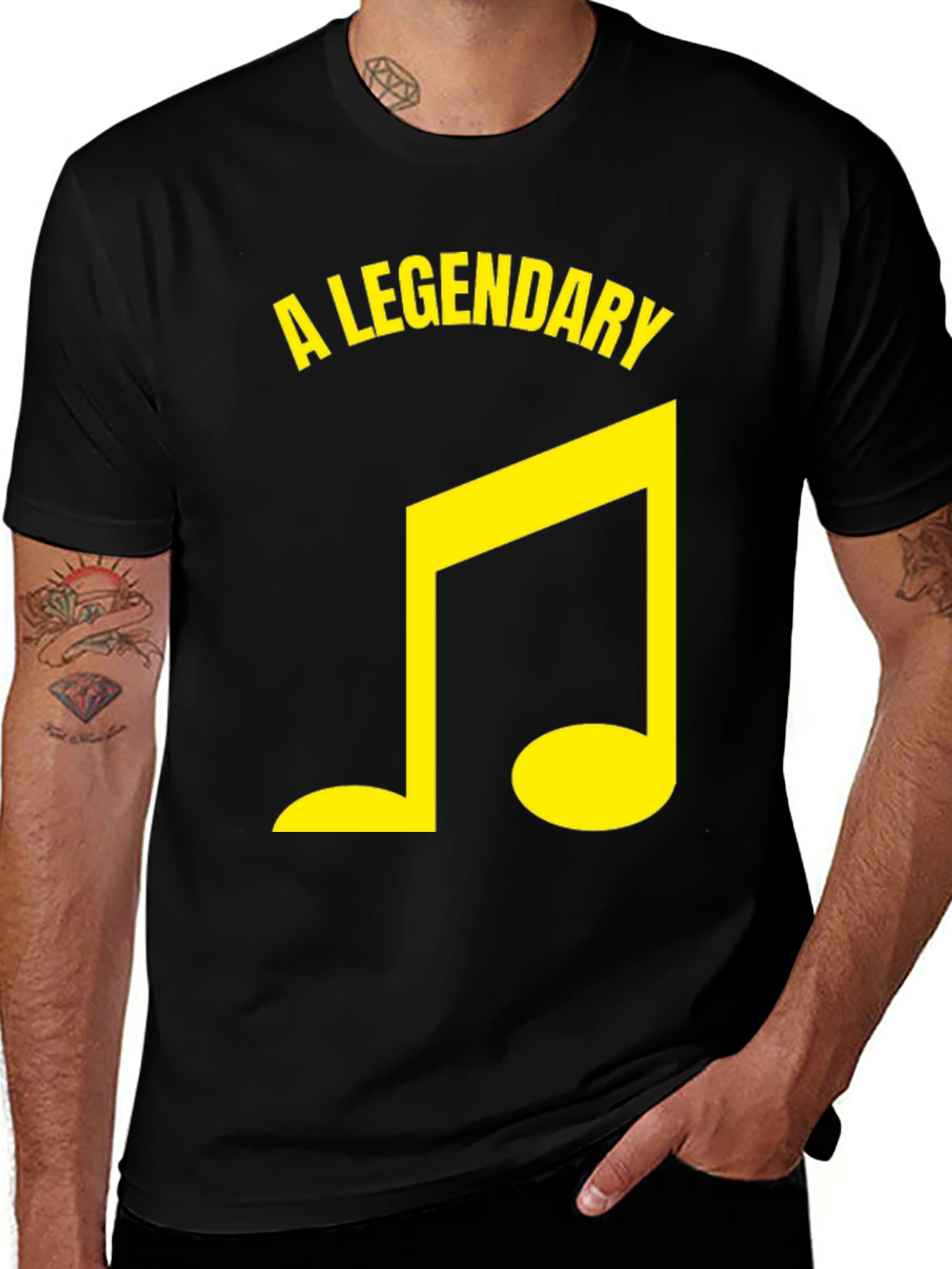 Legendary Music Note Graphic Tee - Black