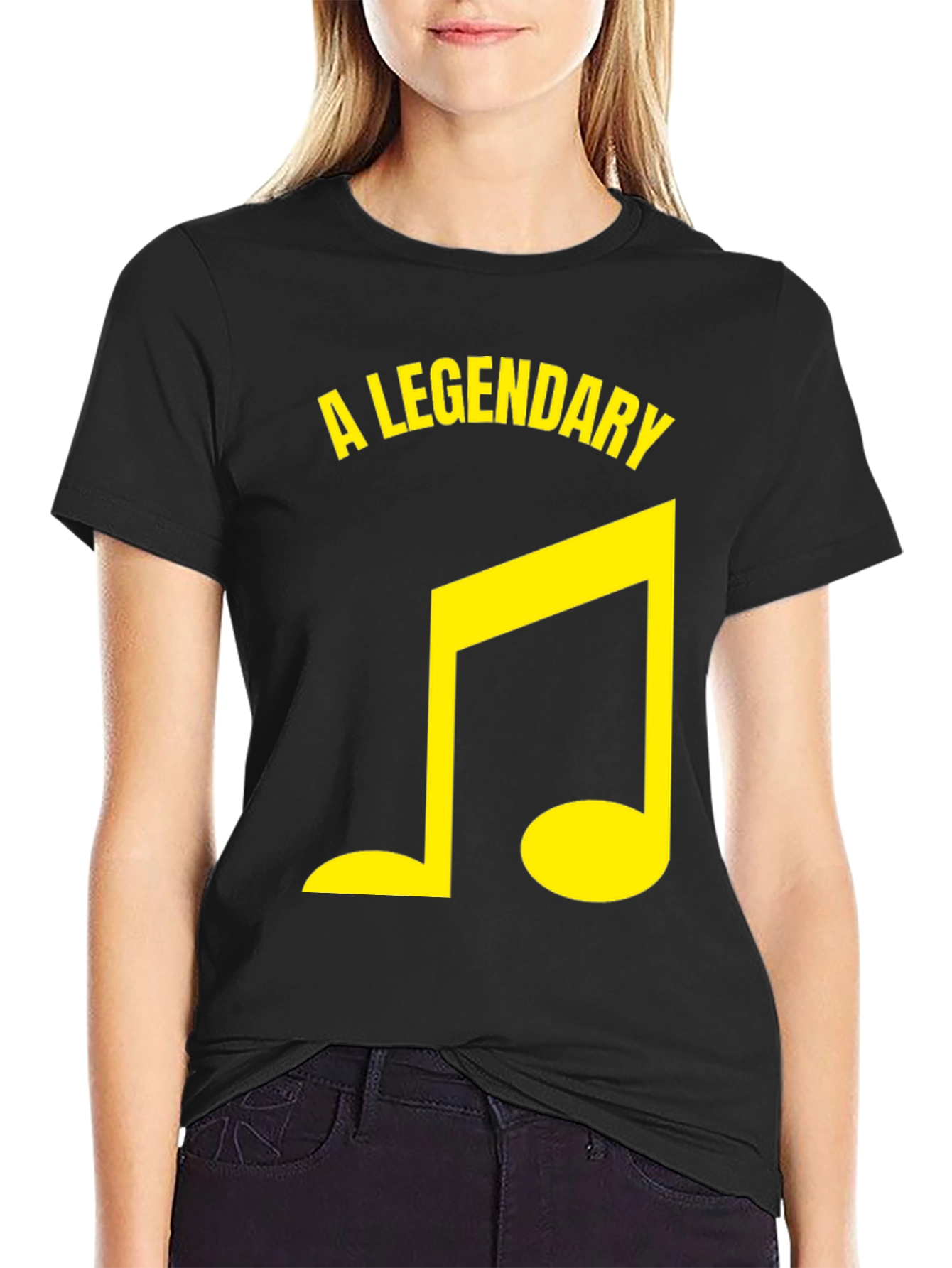 Legendary Music Note Graphic Tee - Black