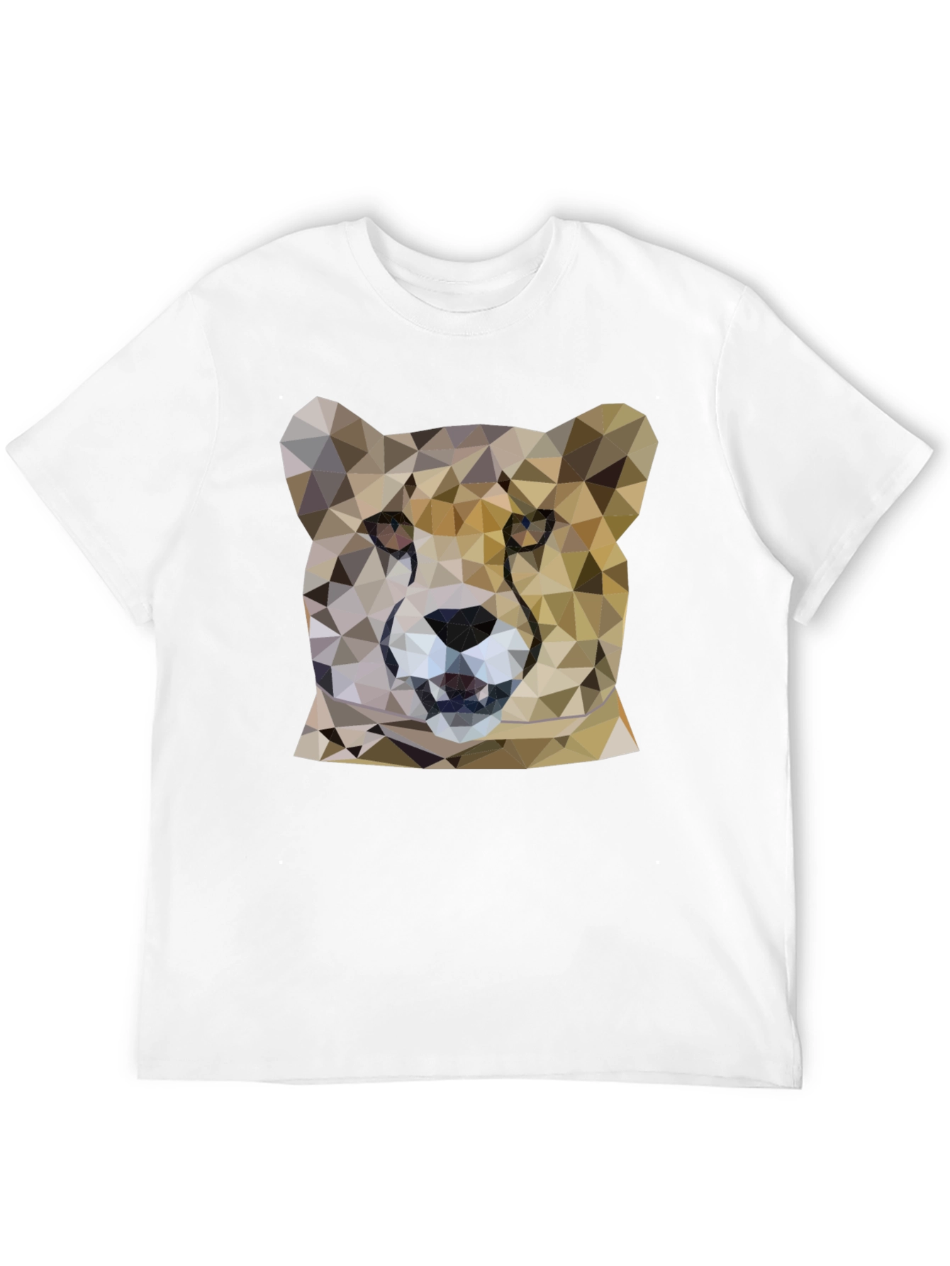 Geometric Cheetah Print Black T-Shirt