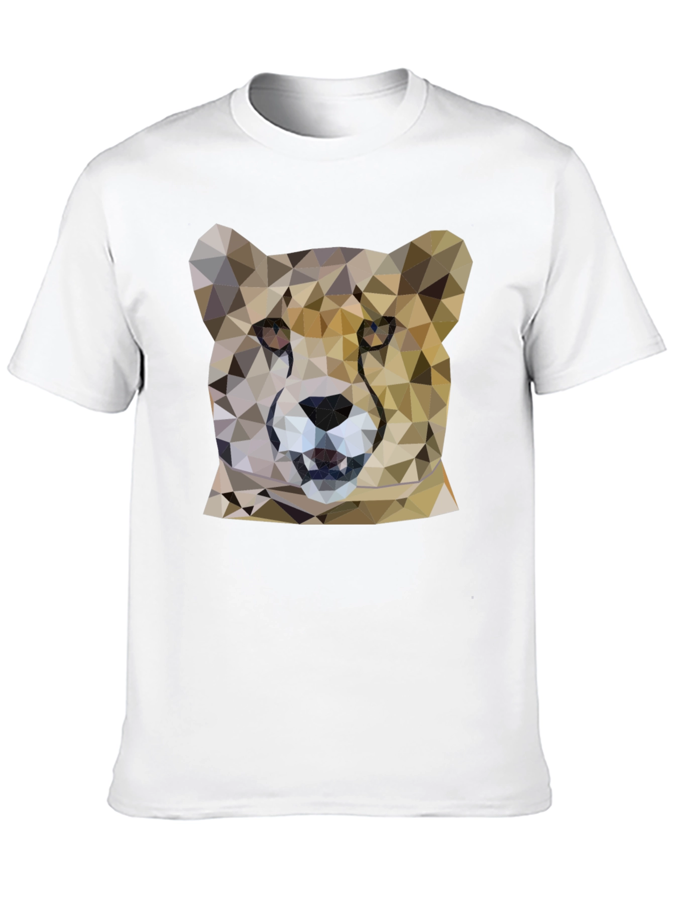 Geometric Cheetah Print Black T-Shirt