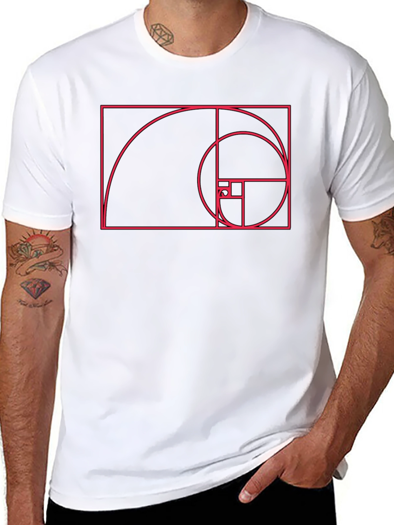 Golden Ratio Graphic Tee - Black Cotton Blend
