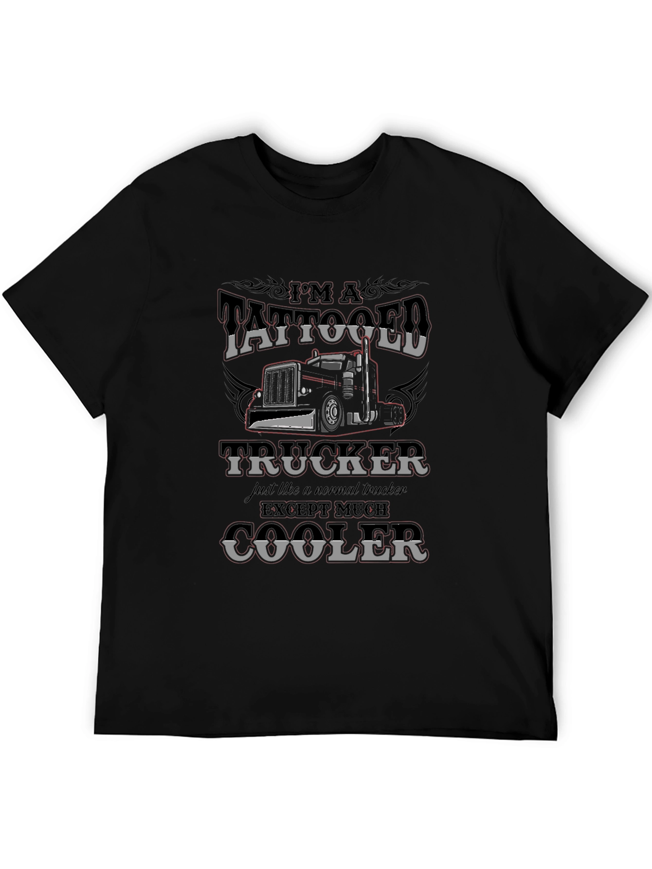 Tattooed Trucker Graphic T-Shirt