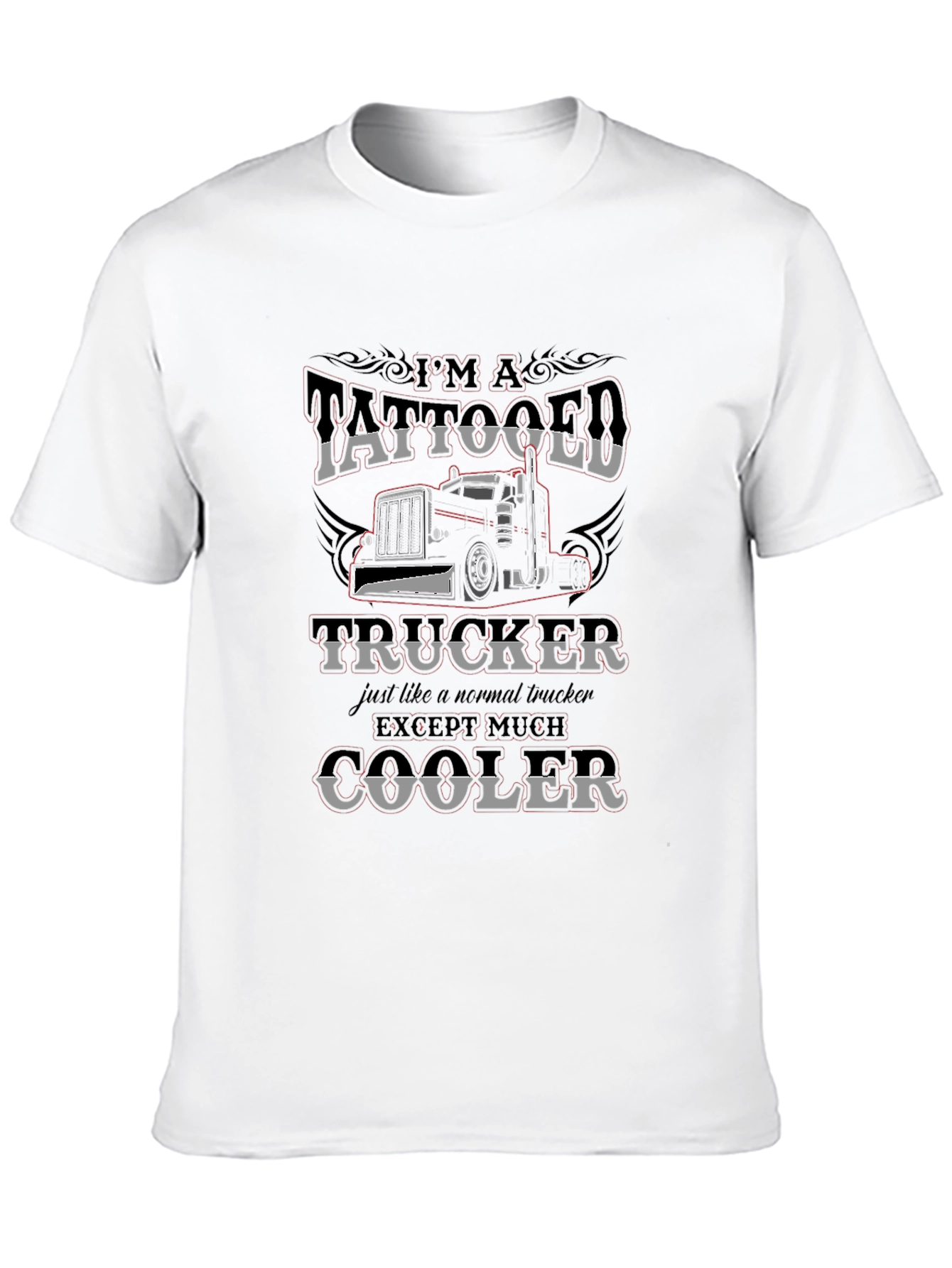 Tattooed Trucker Graphic T-Shirt