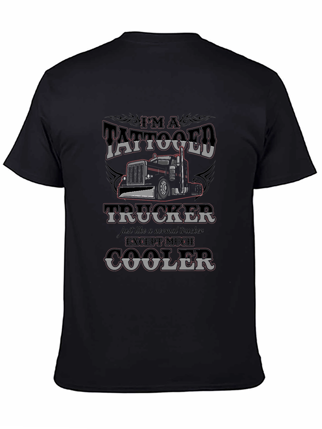 Tattooed Trucker Graphic T-Shirt