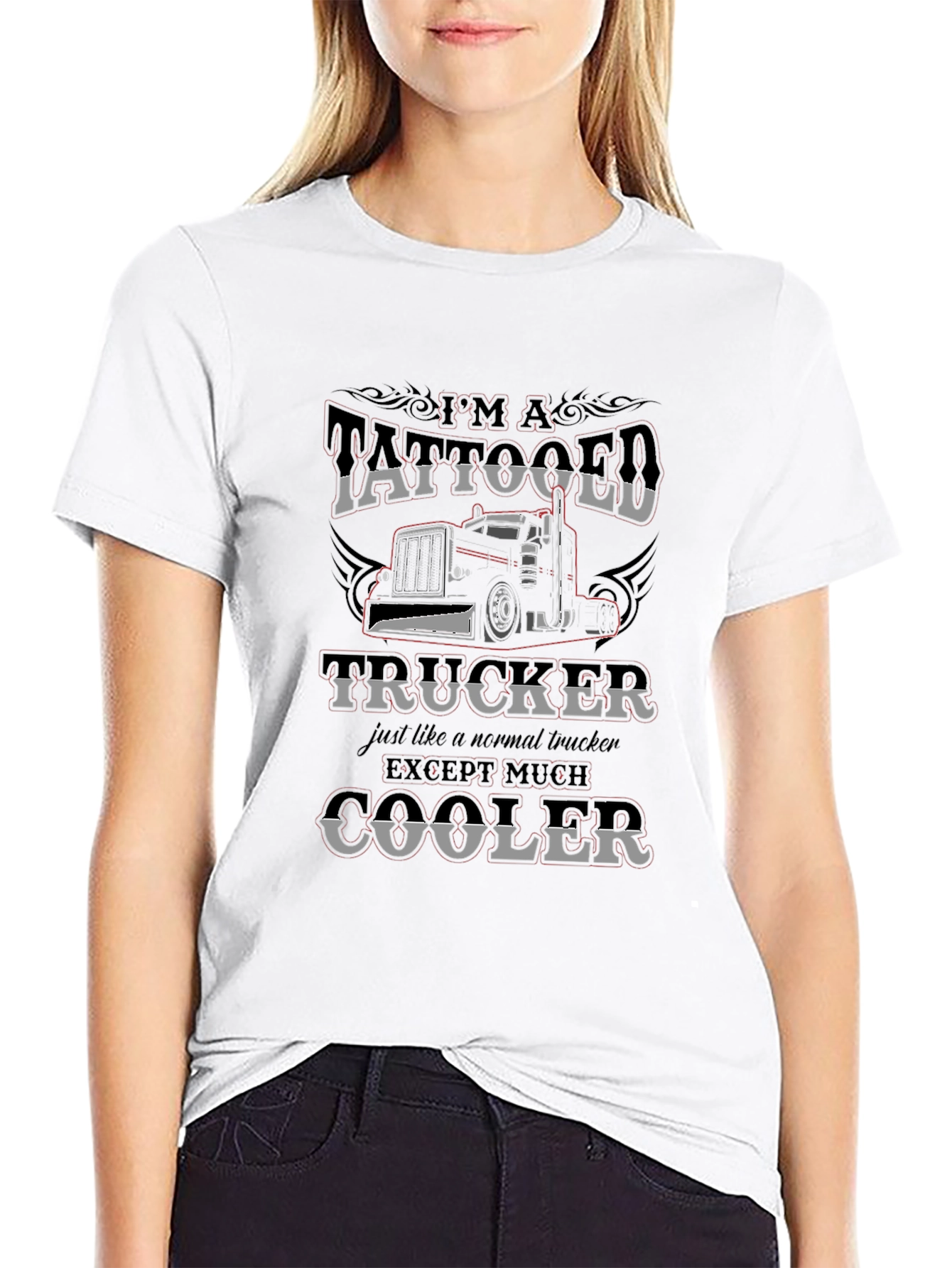 Tattooed Trucker Graphic T-Shirt