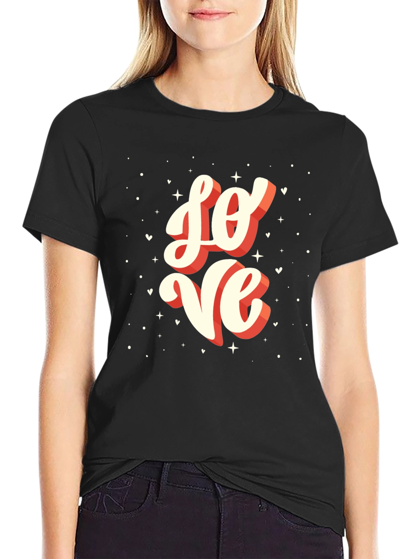 Love Graphic Tee - Black Casual T-Shirt