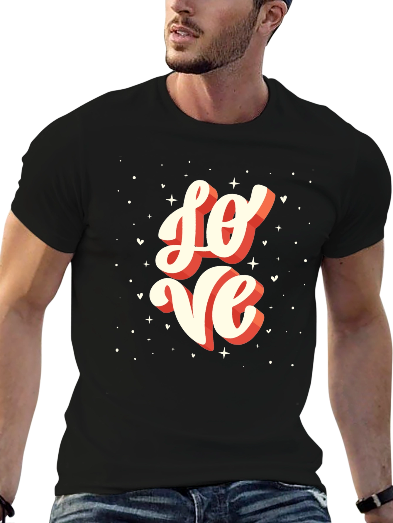 Love Graphic Tee - Black Casual T-Shirt