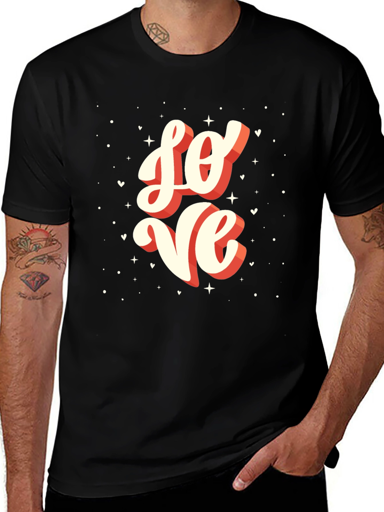 Love Graphic Tee - Black Casual T-Shirt