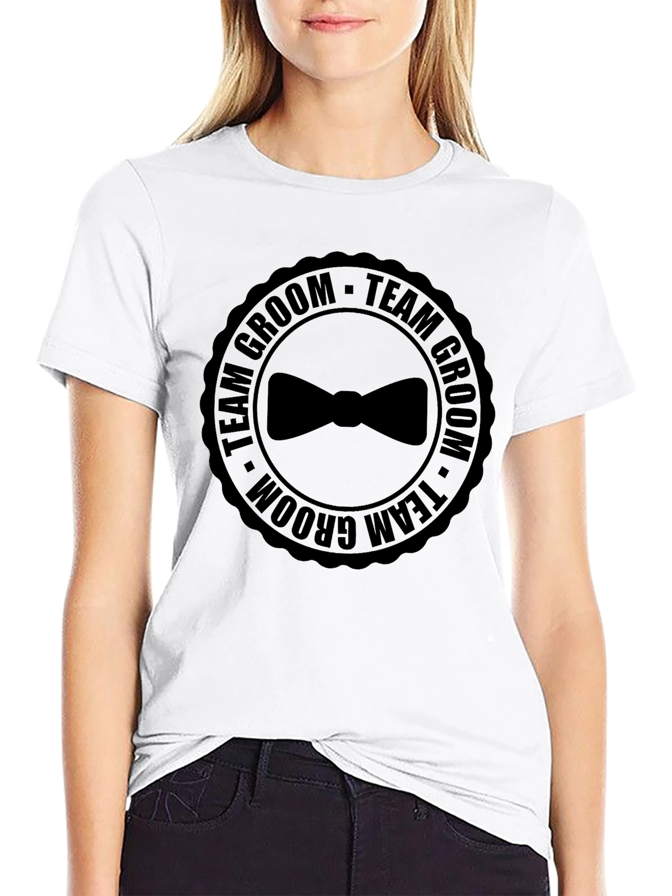 Team Groom Bowtie Graphic T-Shirt