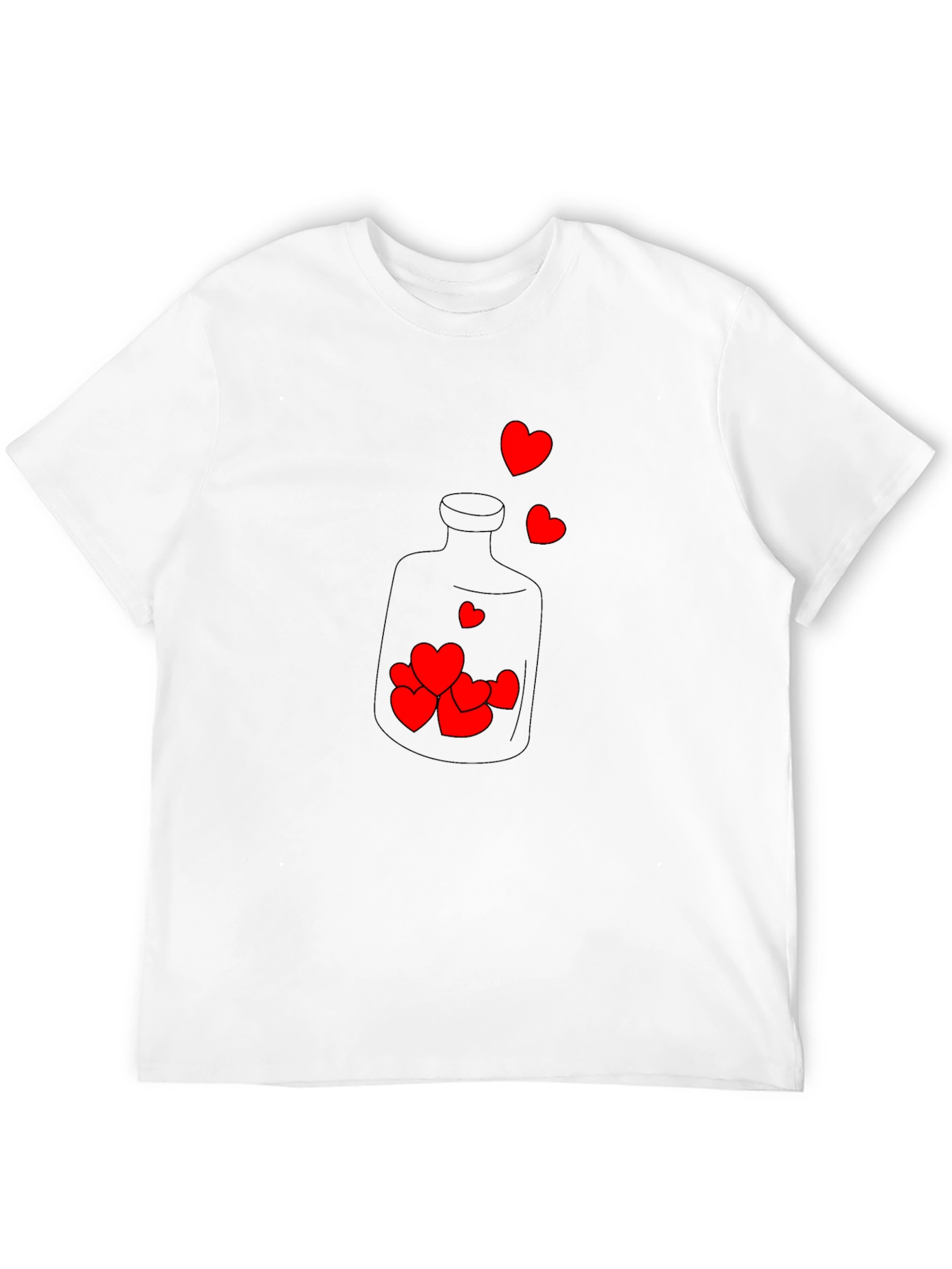 Heart Bottle Graphic Tee - Black T-Shirt
