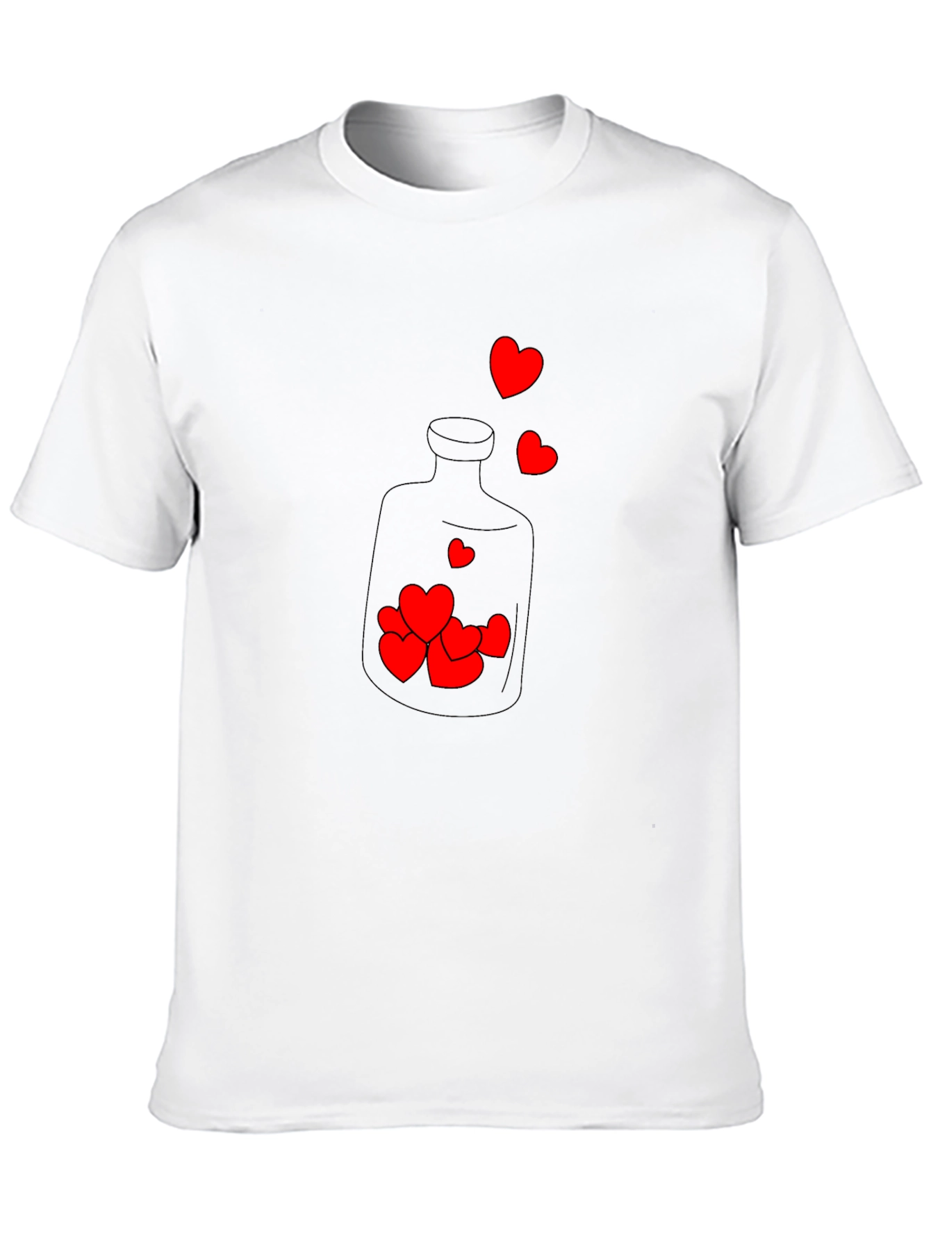 Heart Bottle Graphic Tee - Black T-Shirt