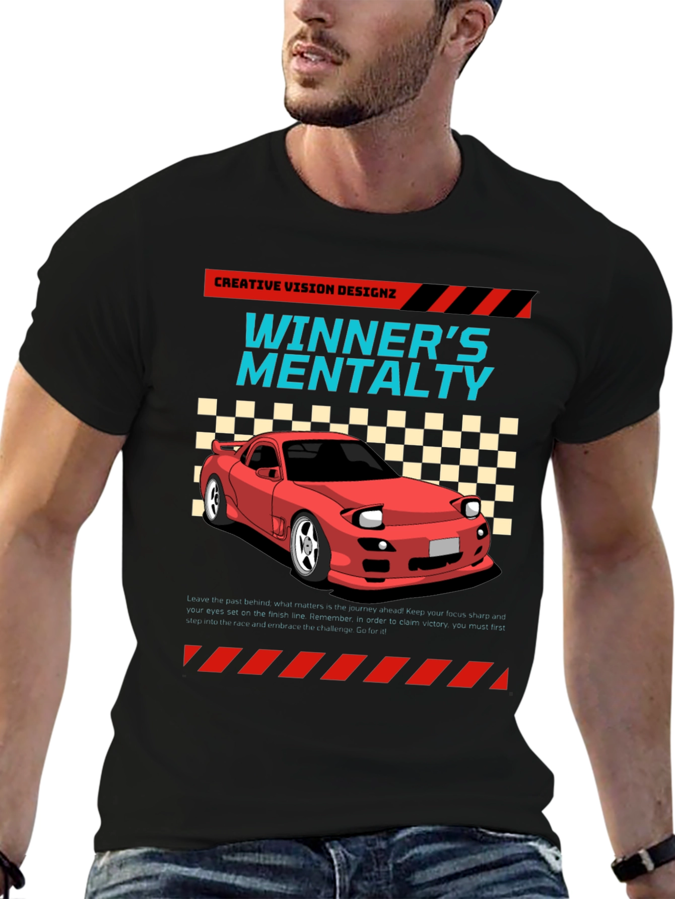 Winners Mentality Car Graphic T-Shirt