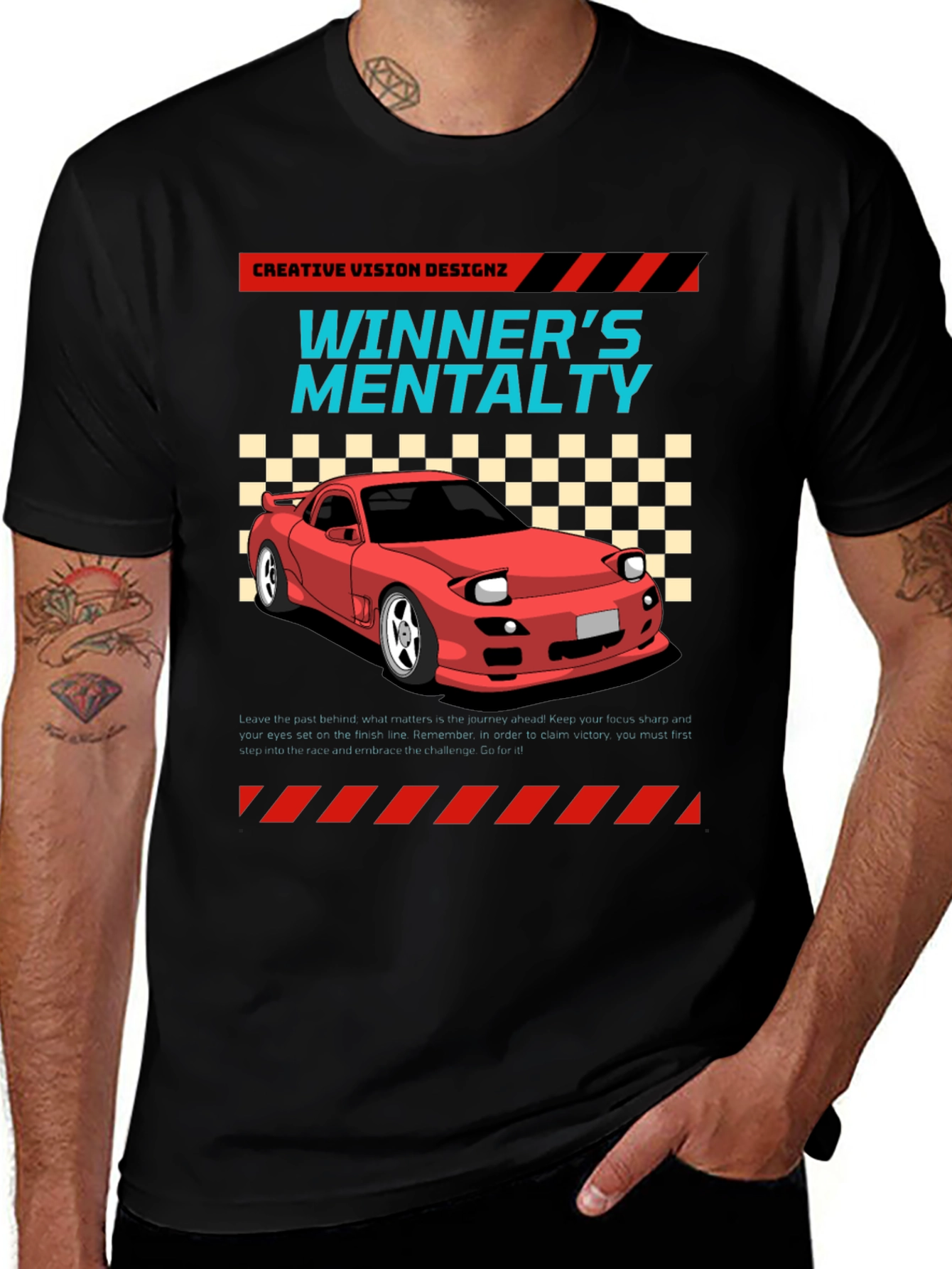 Winners Mentality Car Graphic T-Shirt