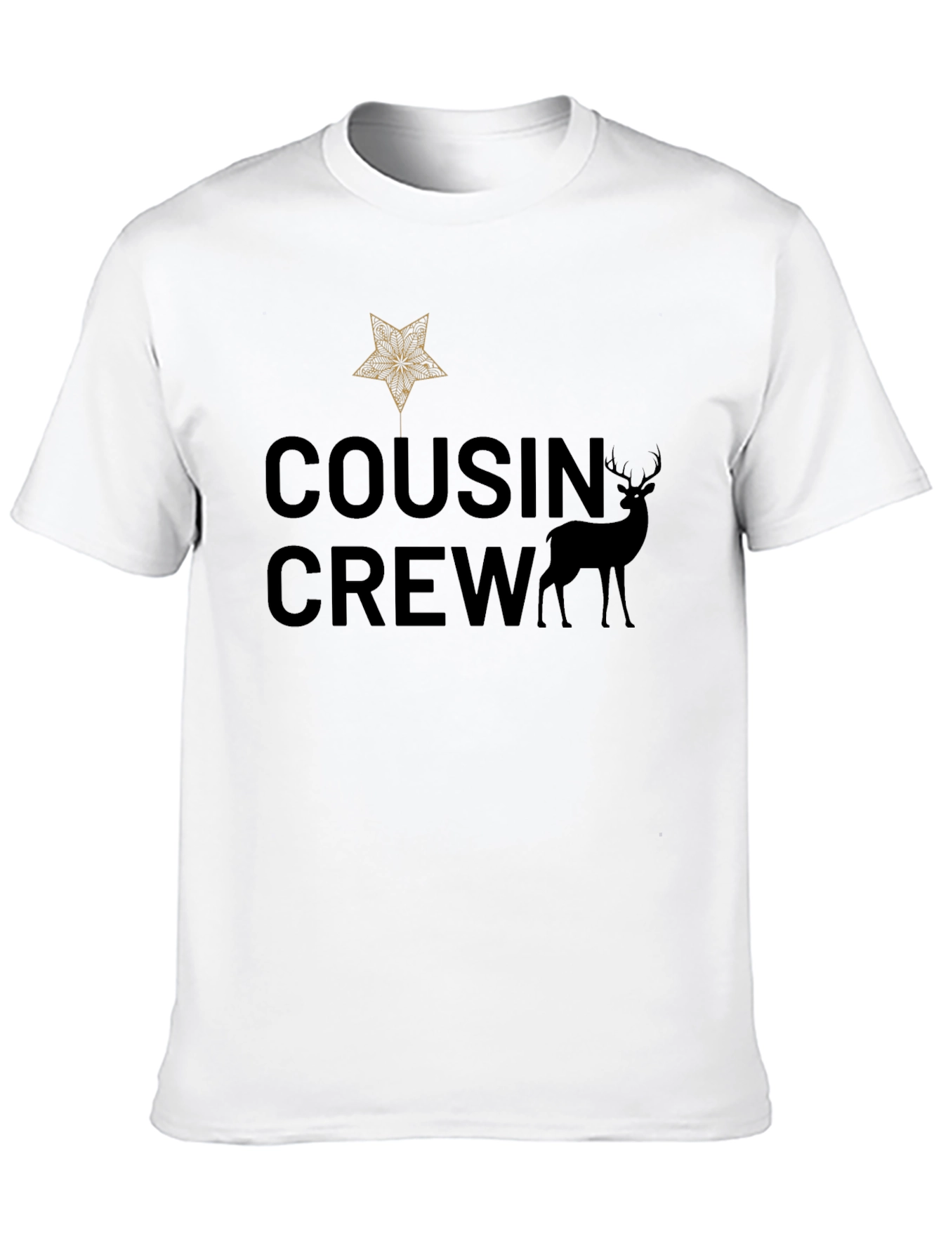 Cousin Crew Christmas Star Deer T-Shirt