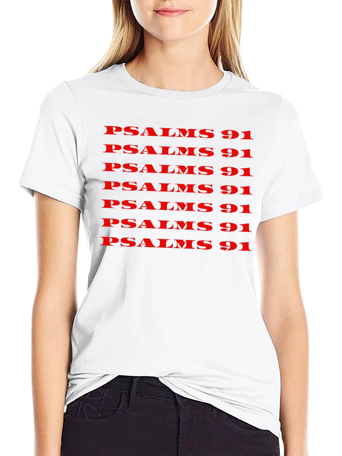 Psalms 91 Graphic Print T-Shirt