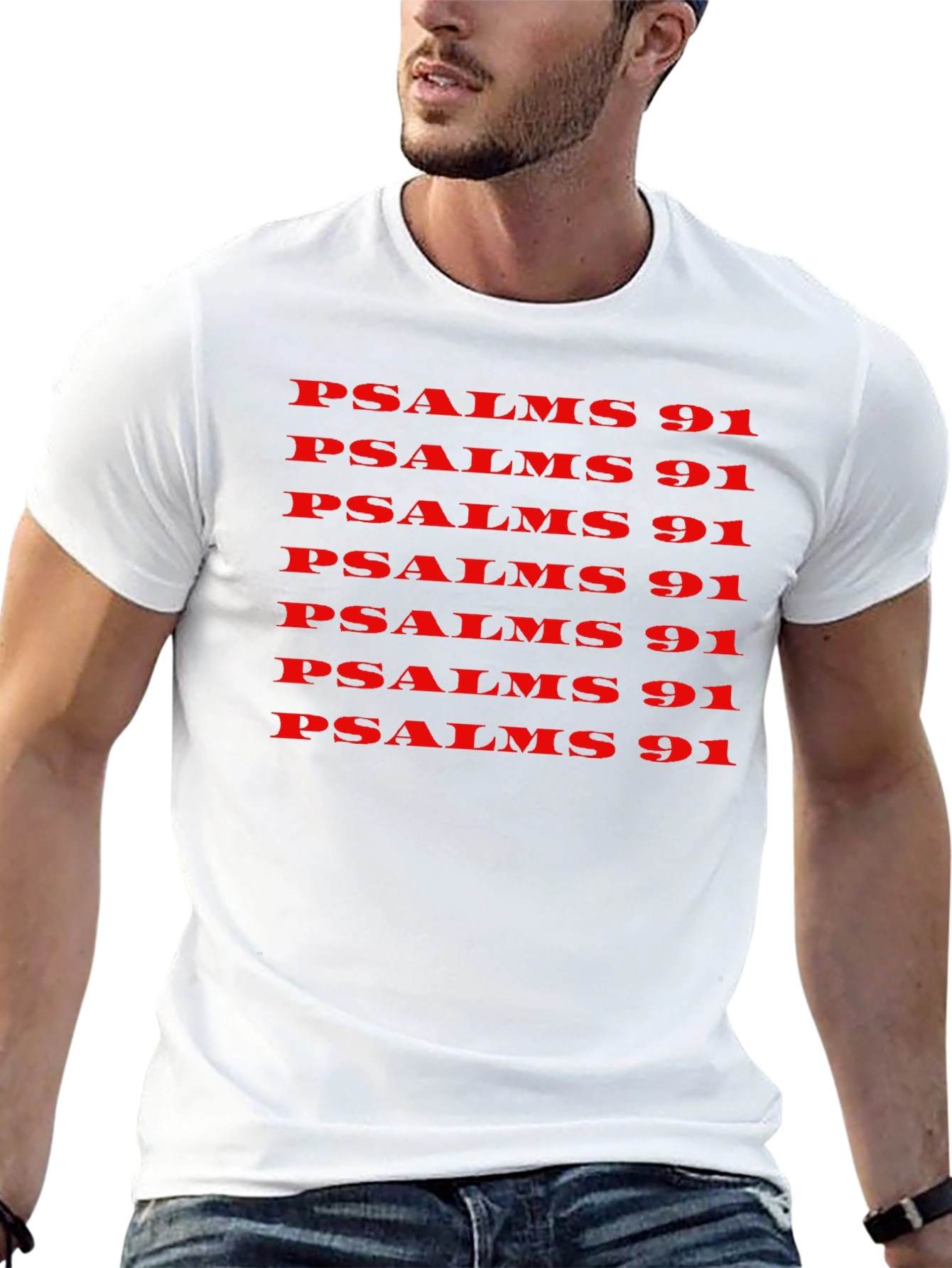 Psalms 91 Graphic Print T-Shirt