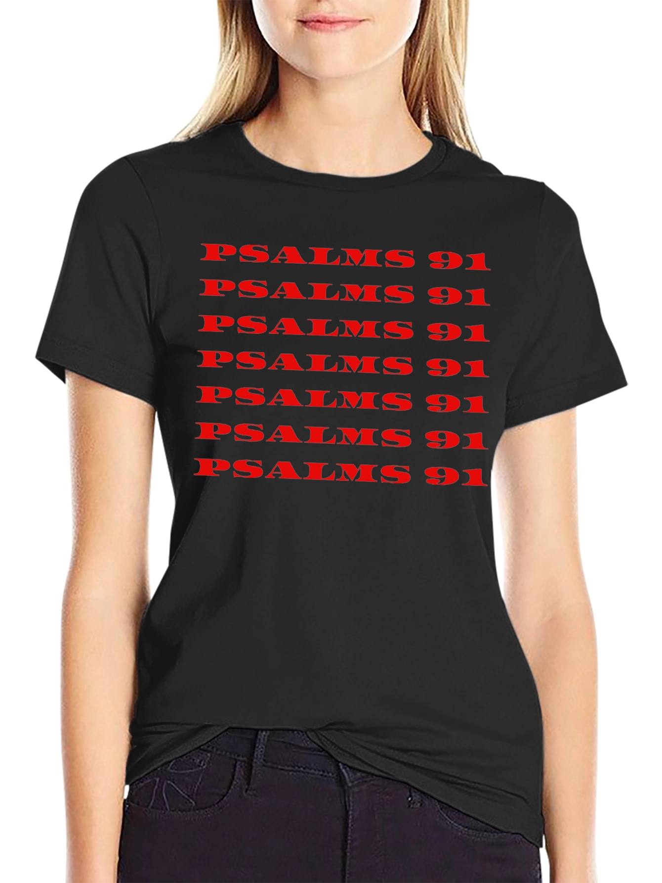 Psalms 91 Graphic Print T-Shirt