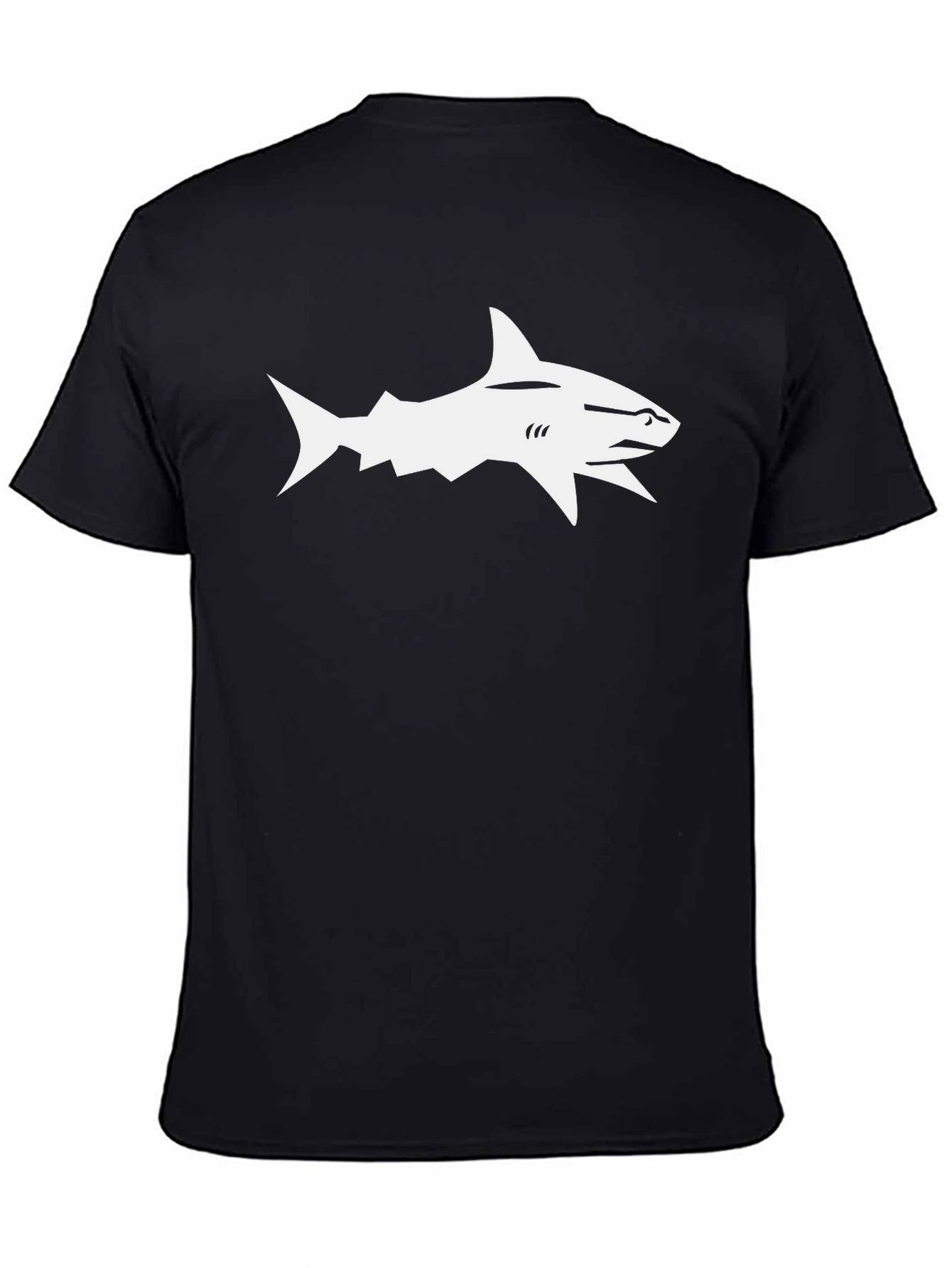 Shark Graphic Tee - Stylish Black Cotton T-Shirt